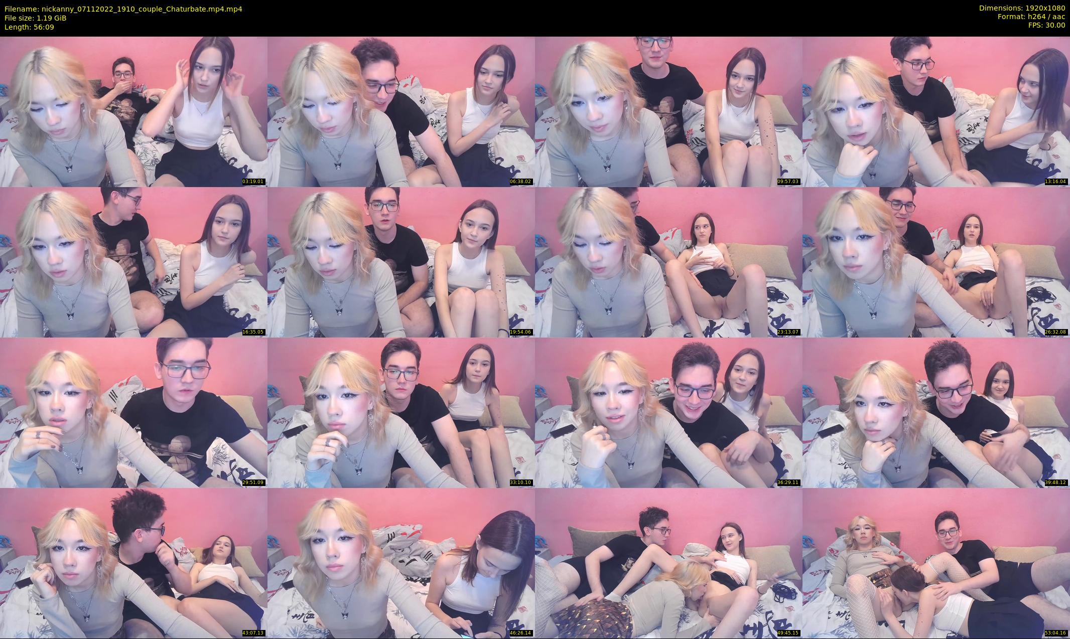 nickanny — 57 minute Chaturbate couple cam show recording, 1080p, Nov 7, 2022