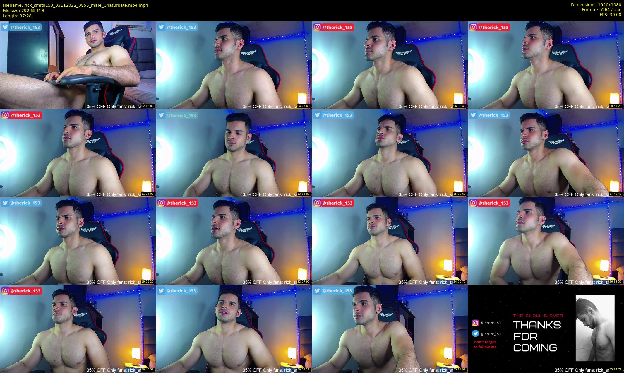 rick_smith153 — 38 minute Chaturbate male cam show recording, 1080p, Nov 3, 2022