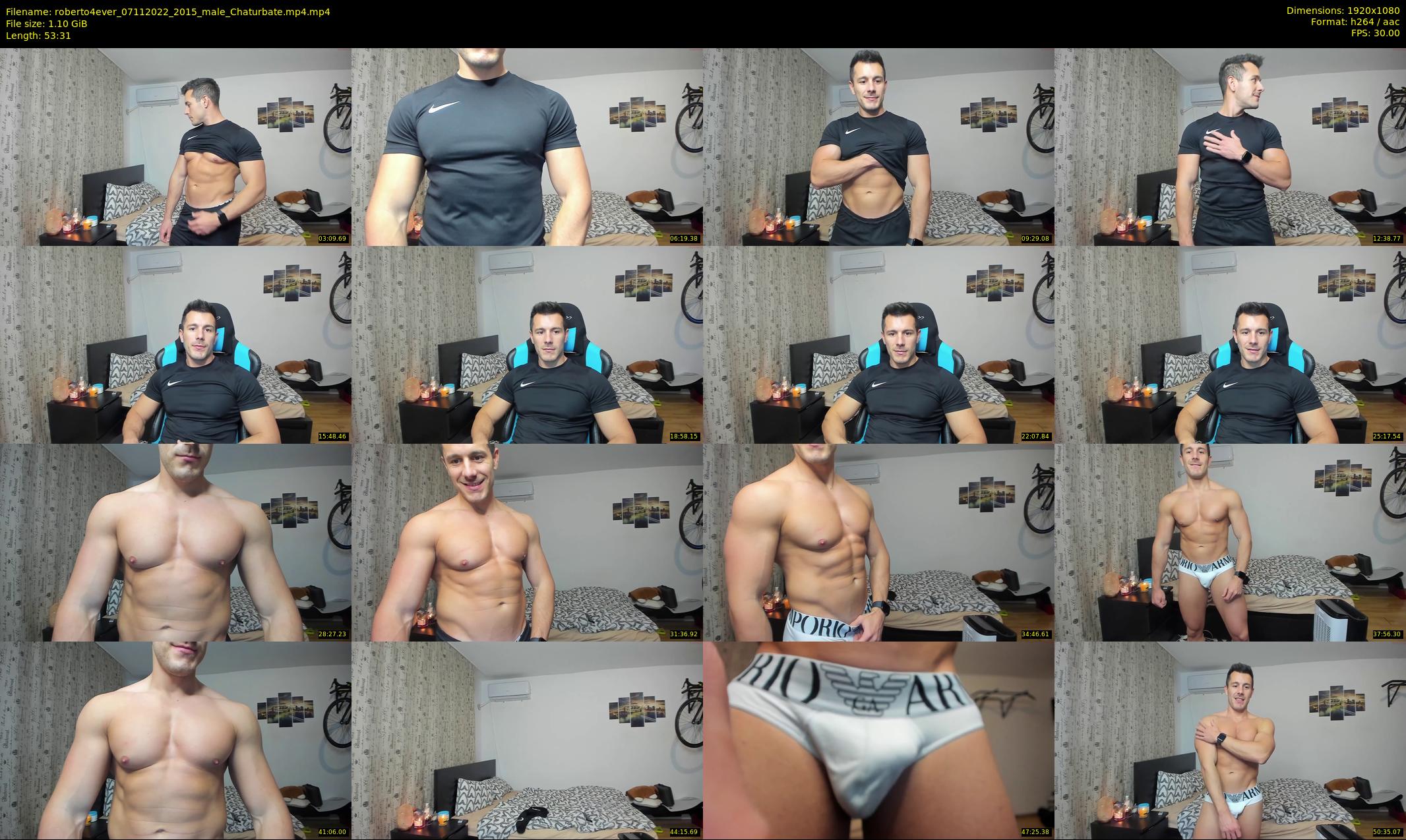 roberto4ever — 54 minute Chaturbate male cam show recording, 1080p, Nov 7, 2022