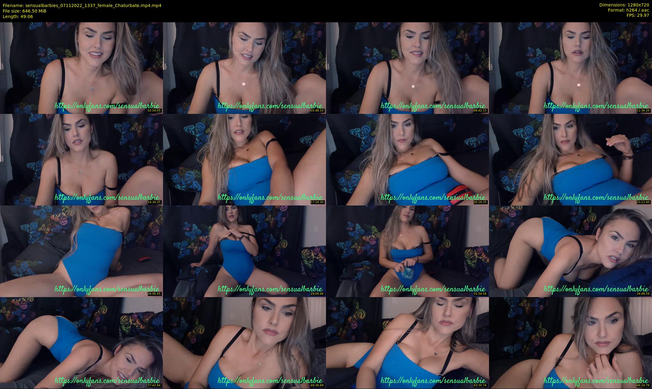 sensualbarbies — 50 minute Chaturbate female cam show recording, 720p, Nov 7, 2022