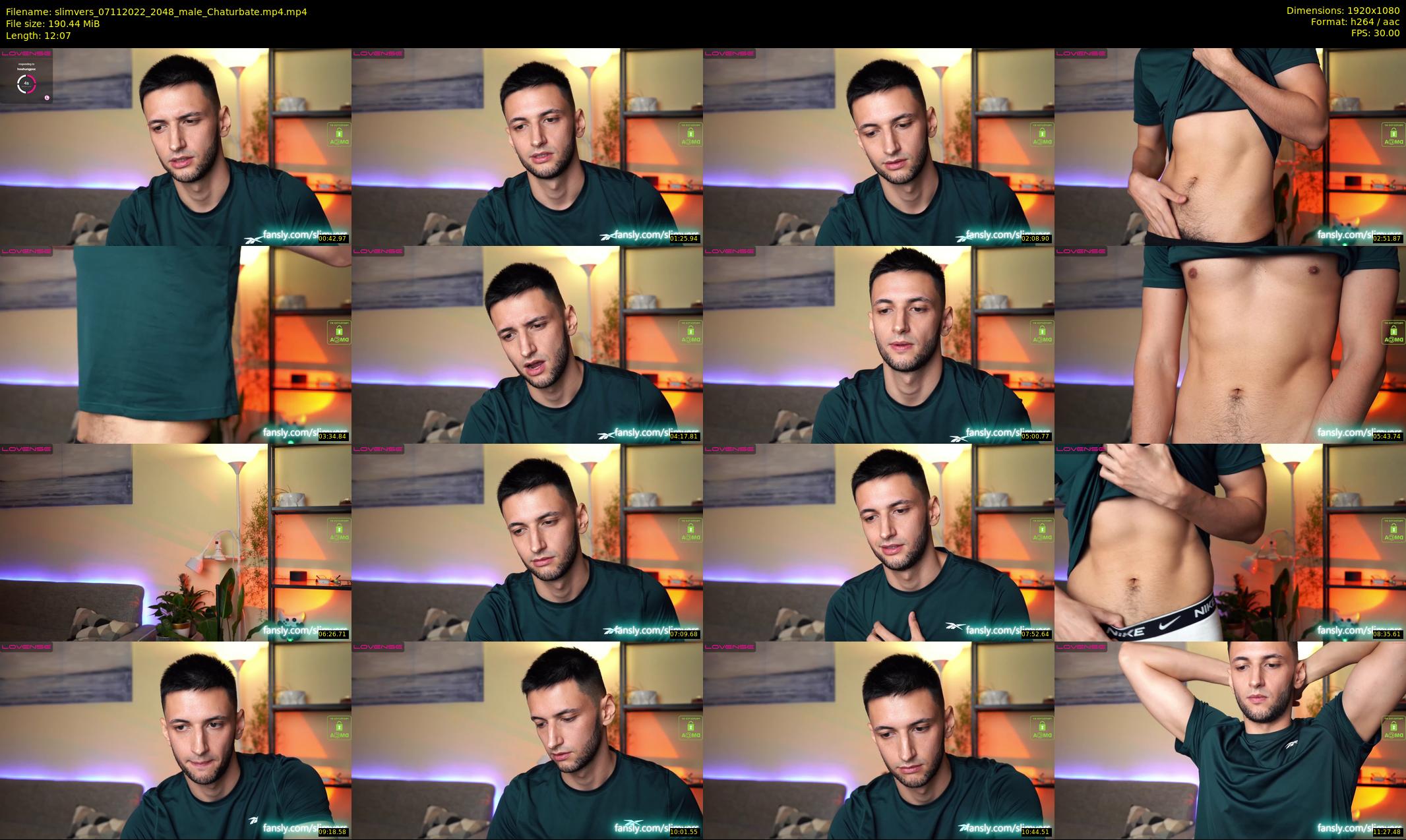 slimvers — 13 minute Chaturbate male cam show recording, 1080p, Nov 7, 2022