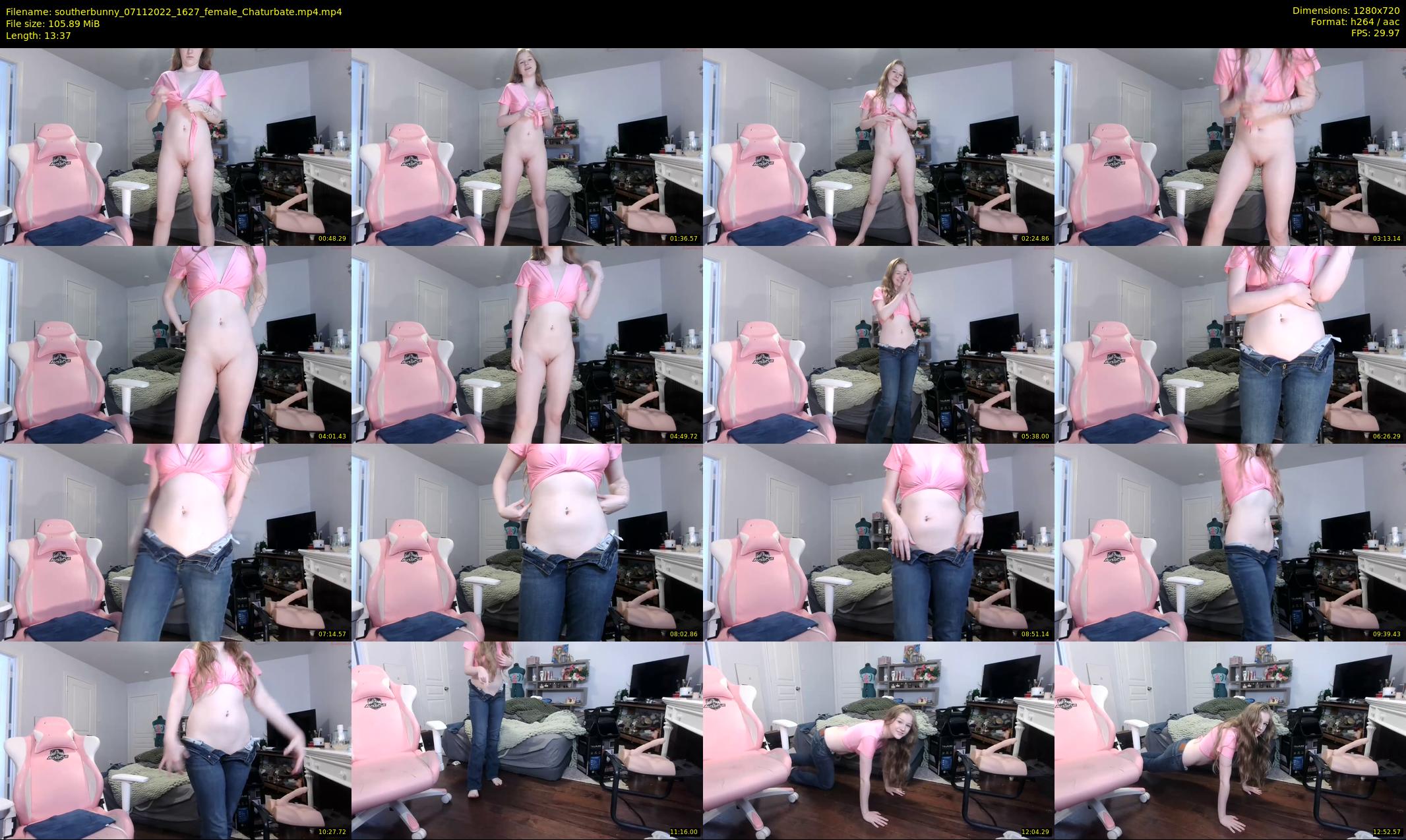 southerbunny — 14 minute Chaturbate female cam show recording, 720p, Nov 7, 2022