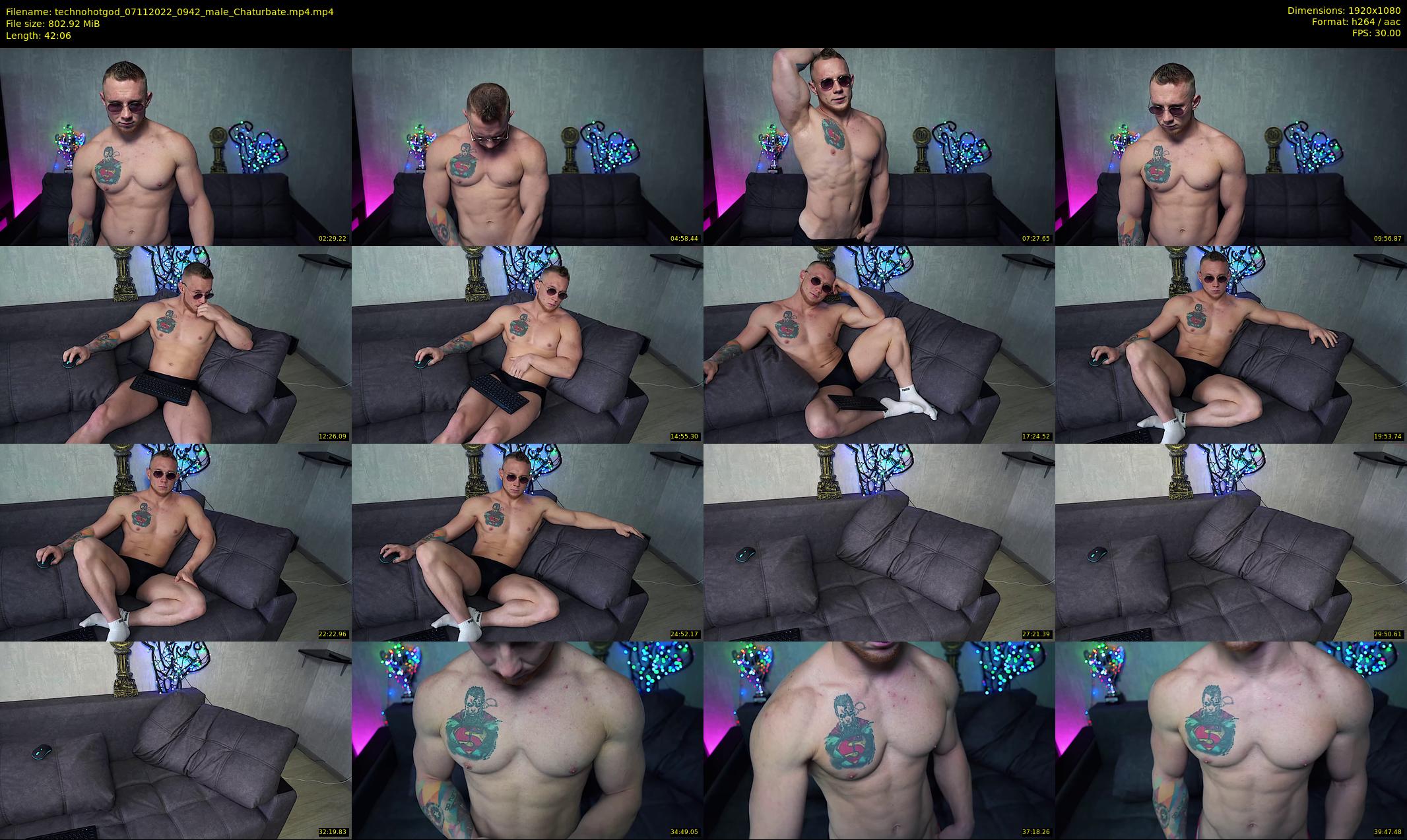 technohotgod — 43 minute Chaturbate male cam show recording, 1080p, Nov 7, 2022