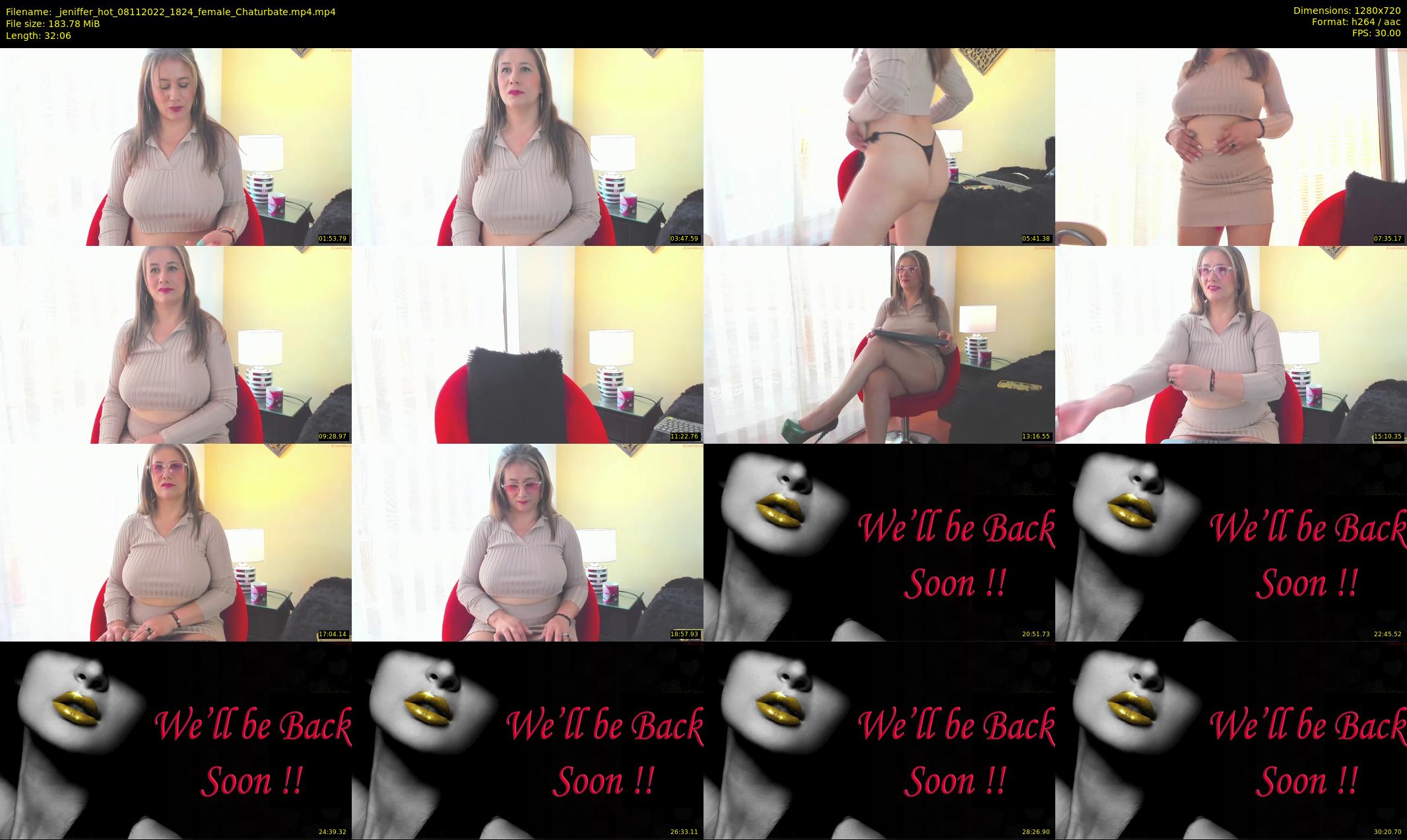 _jeniffer_hot — 33 minute Chaturbate female cam show recording, 720p, Nov 8, 2022