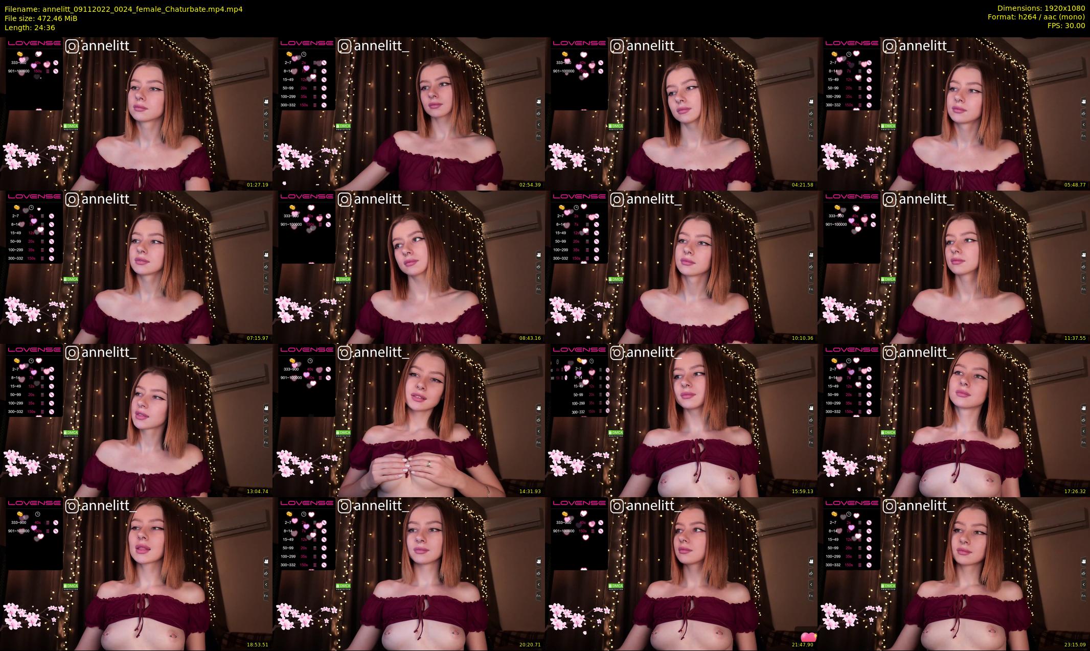 annelitt — 25 minute Chaturbate female cam show recording, 1080p, Nov 9, 2022