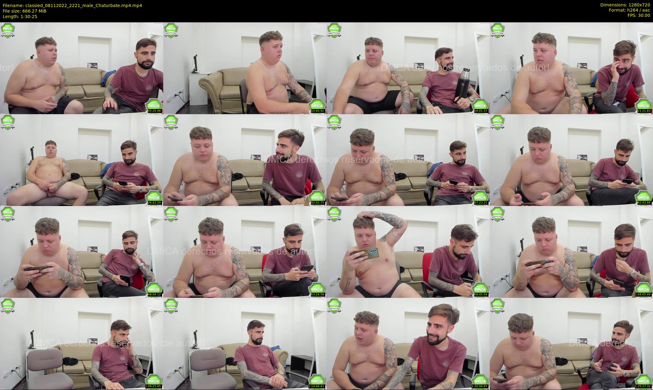 classied — 91 minute Chaturbate male cam show recording, 720p, Nov 8, 2022