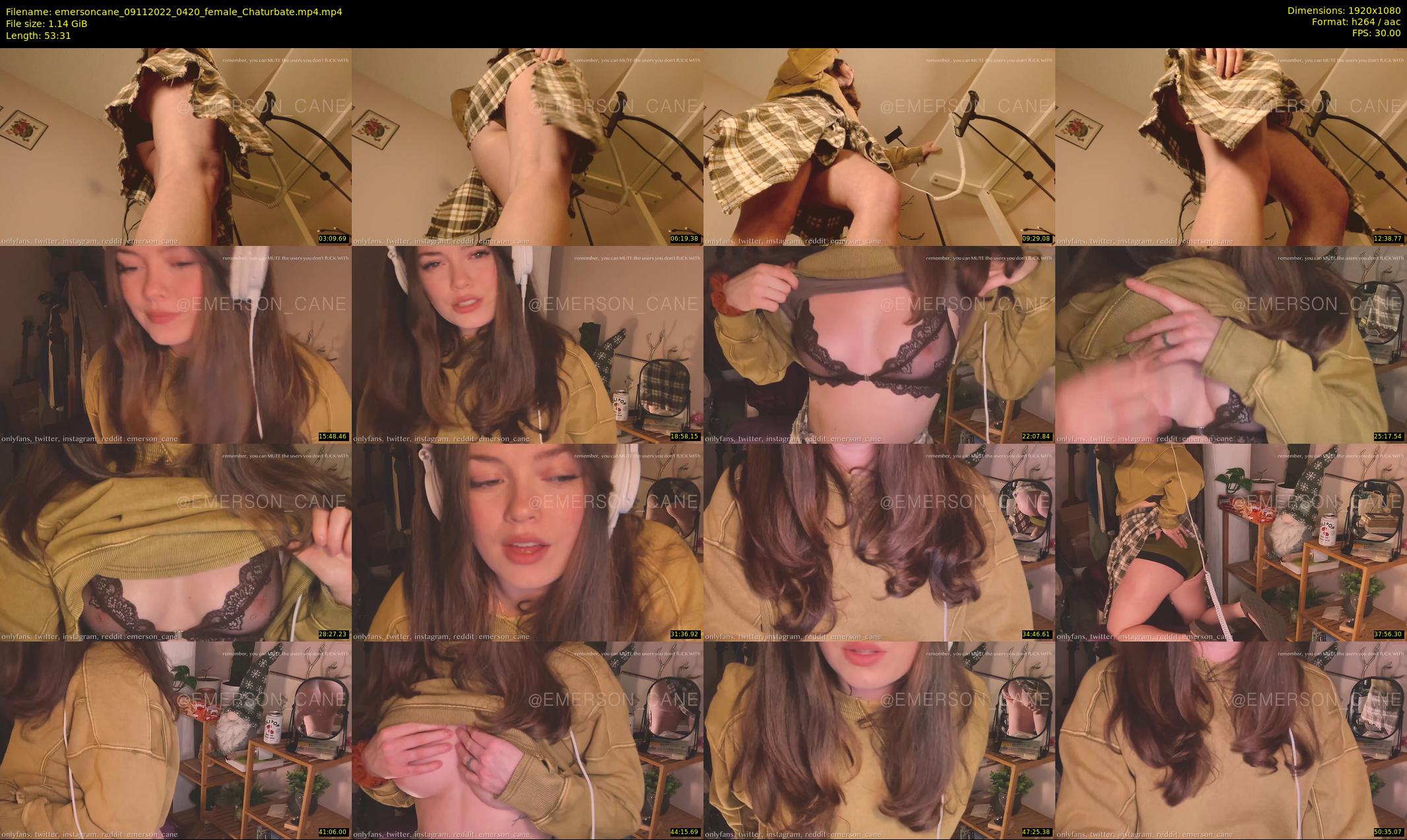 emersoncane — 54 minute Chaturbate female cam show recording, 1080p, Nov 9, 2022