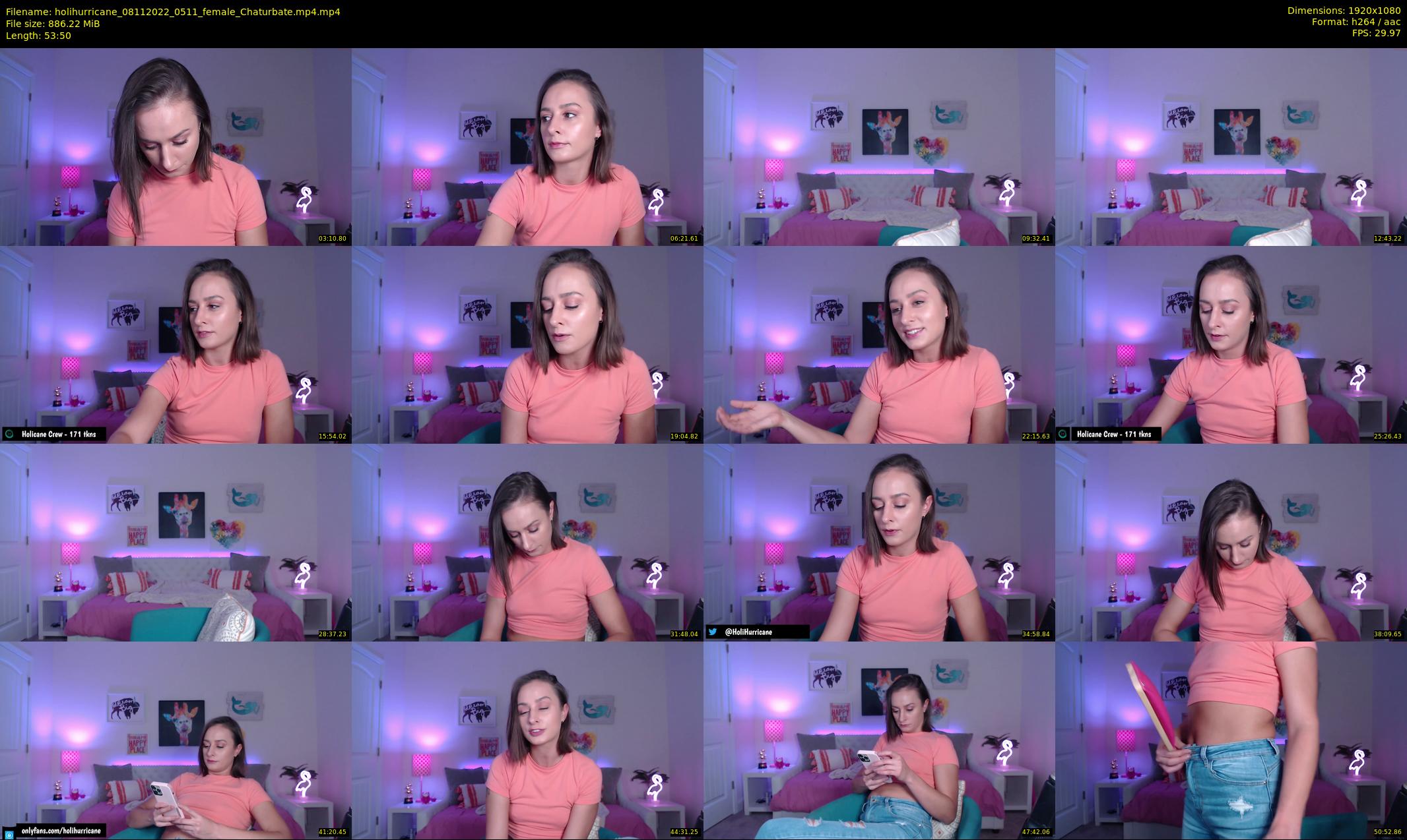 holihurricane — 54 minute Chaturbate female cam show recording, 1080p, Nov 8, 2022