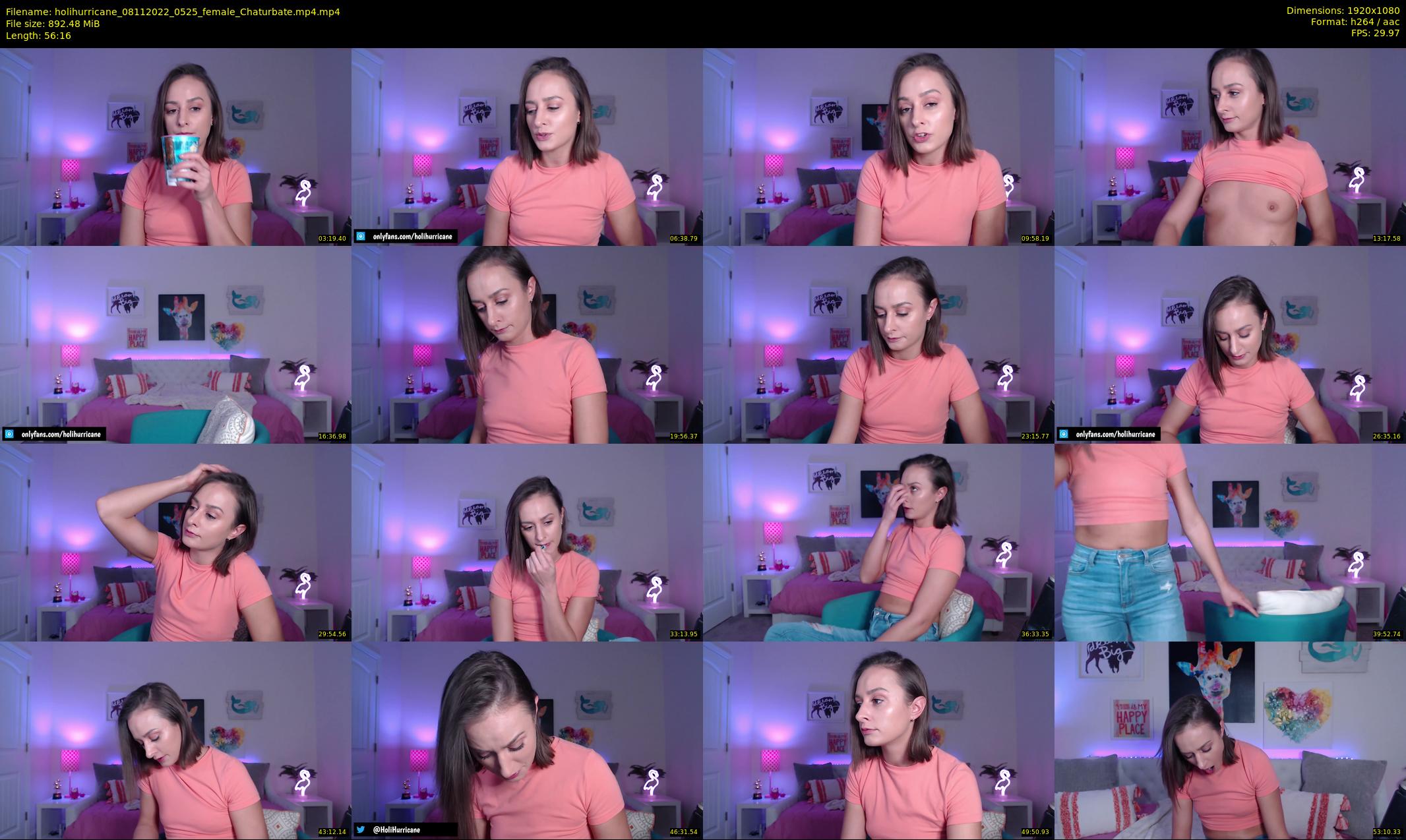 holihurricane — 57 minute Chaturbate female cam show recording, 1080p, Nov 8, 2022