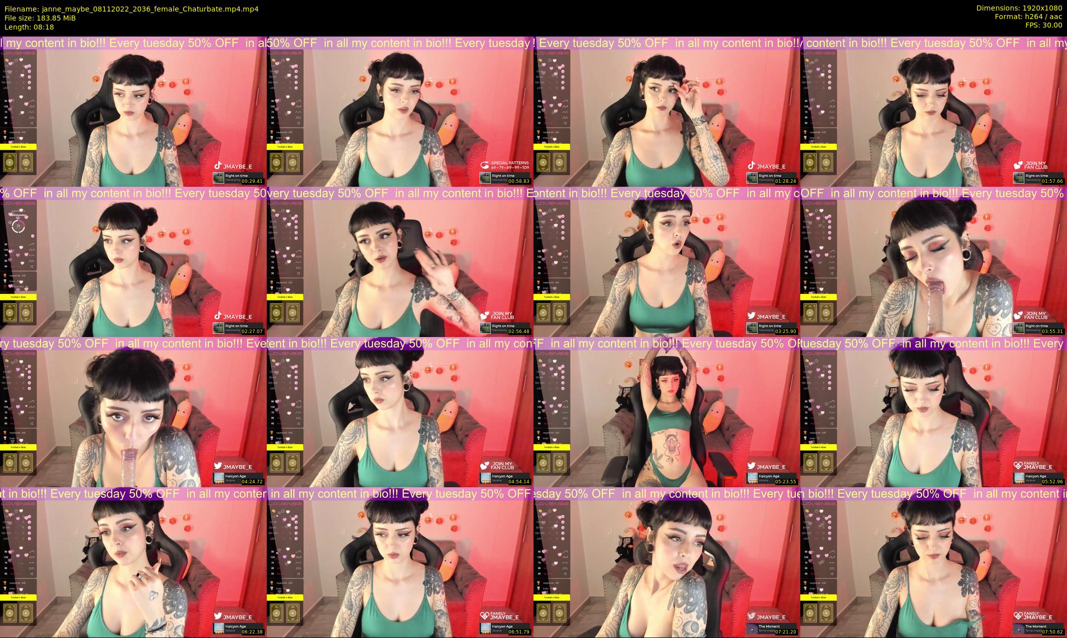 janne_maybe — 9 minute Chaturbate female cam show recording, 1080p, Nov 8, 2022