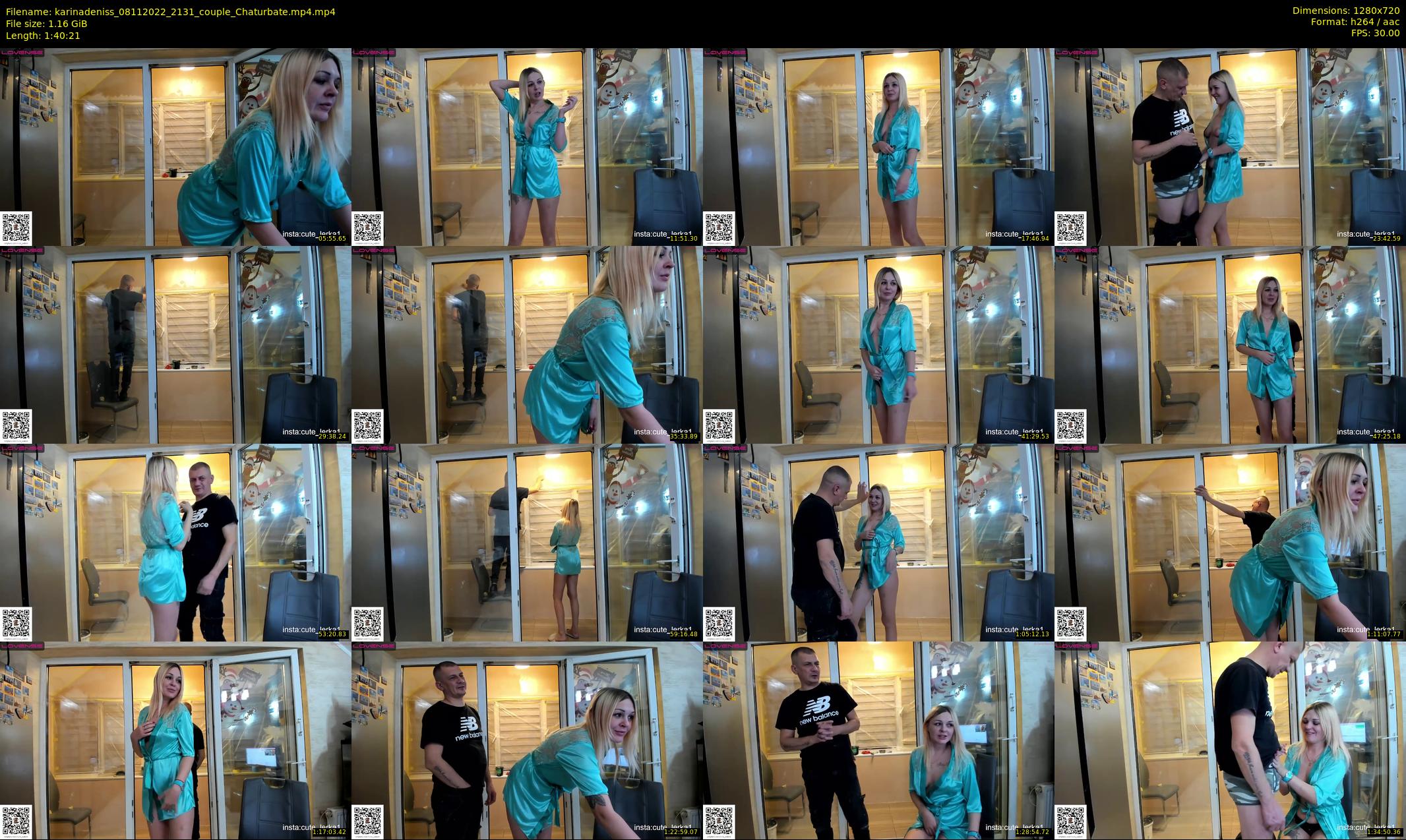 karinadeniss — 101 minute Chaturbate couple cam show recording, 720p, Nov 8, 2022