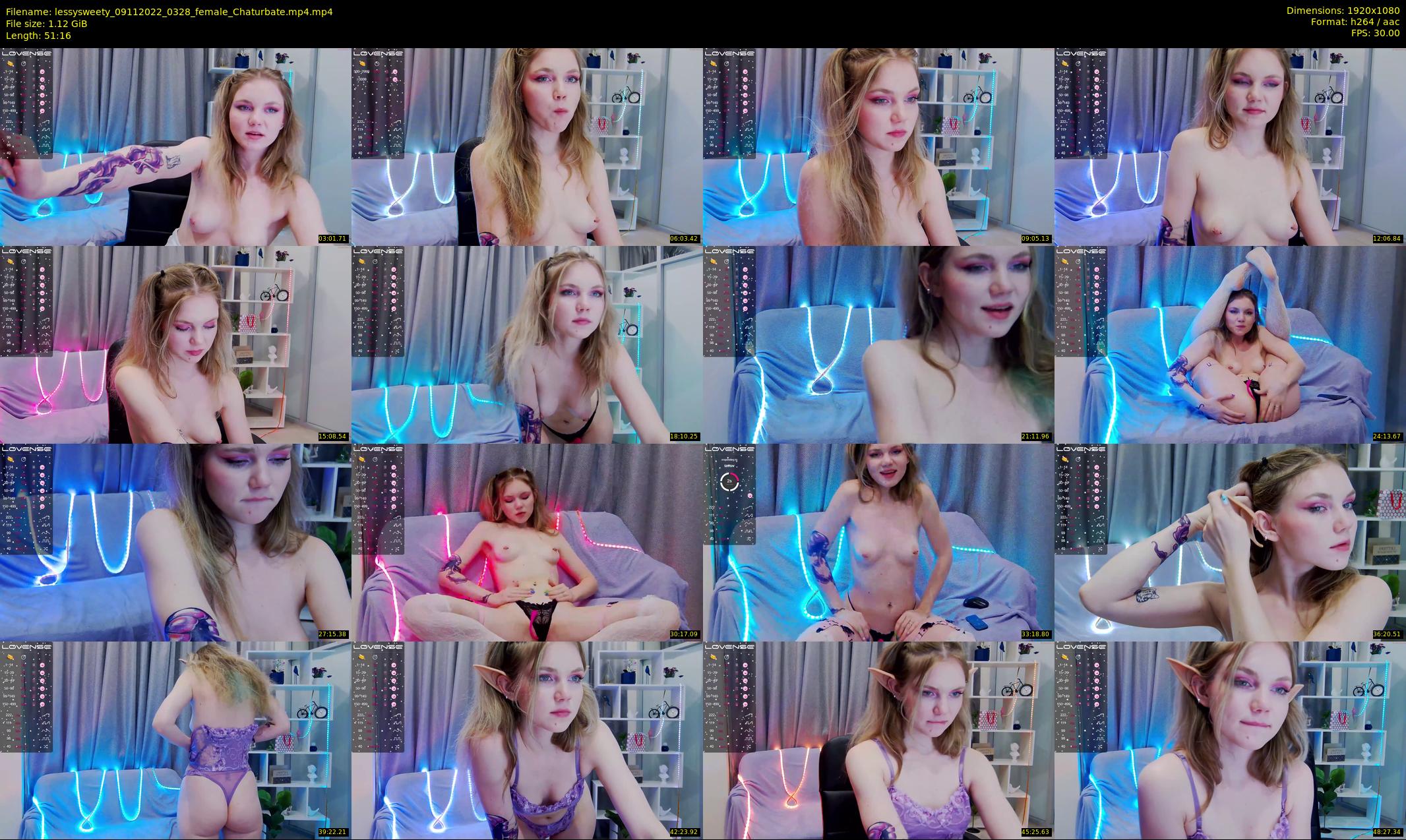 lessysweety — 52 minute Chaturbate female cam show recording, 1080p, Nov 9, 2022