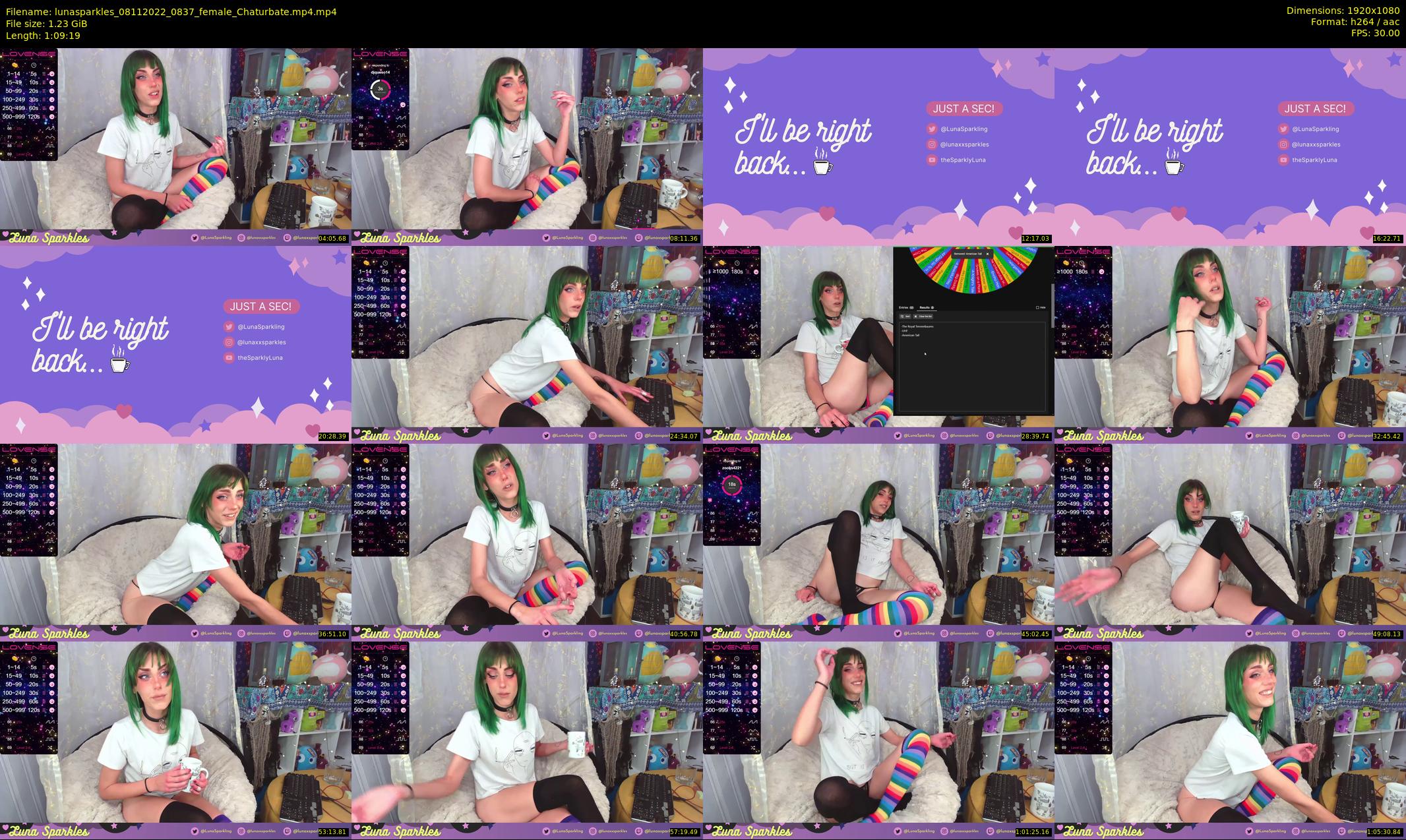 lunasparkles — 70 minute Chaturbate female cam show recording, 1080p, Nov 8, 2022