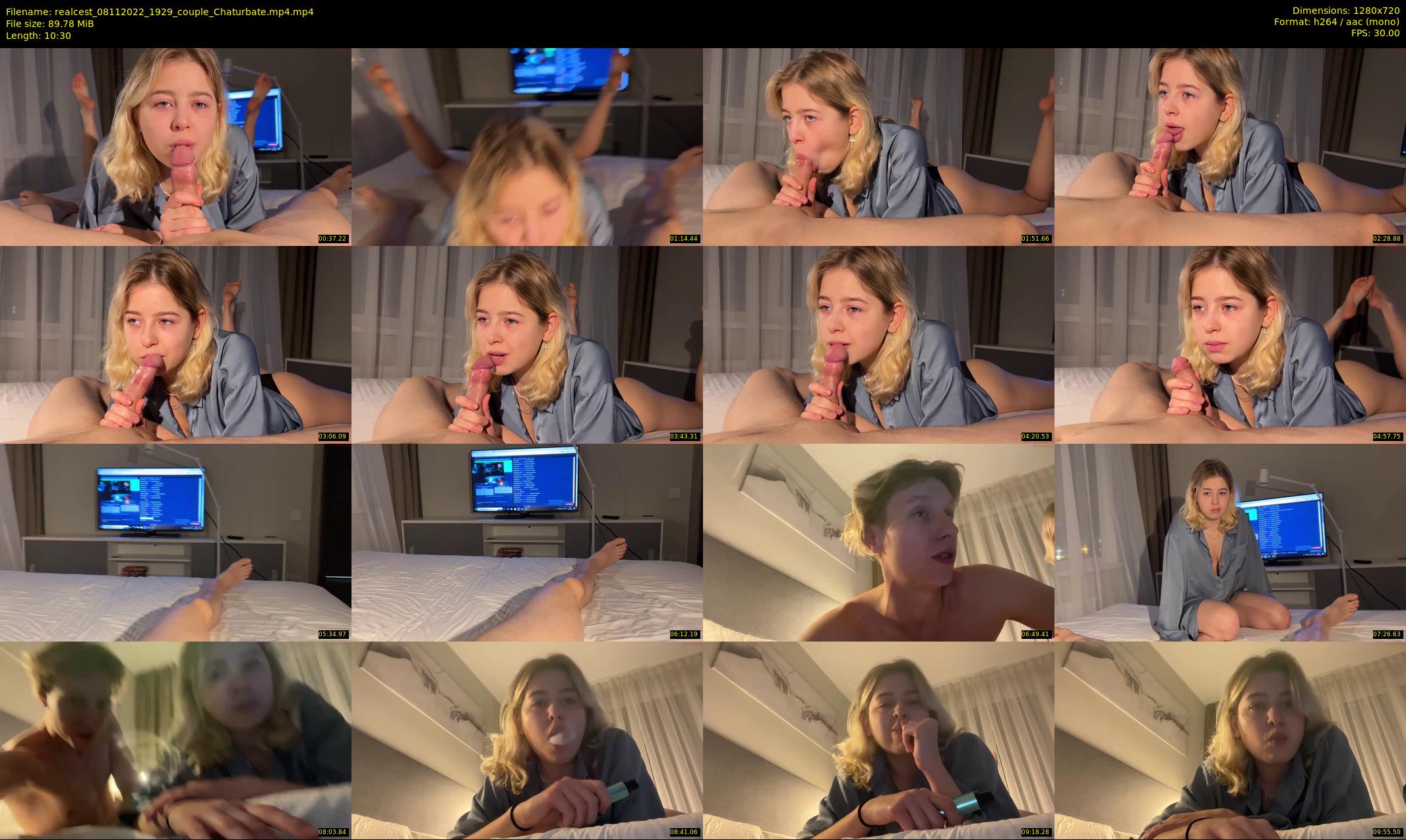 realcest — 11 minute Chaturbate couple cam show recording, 720p, Nov 8, 2022