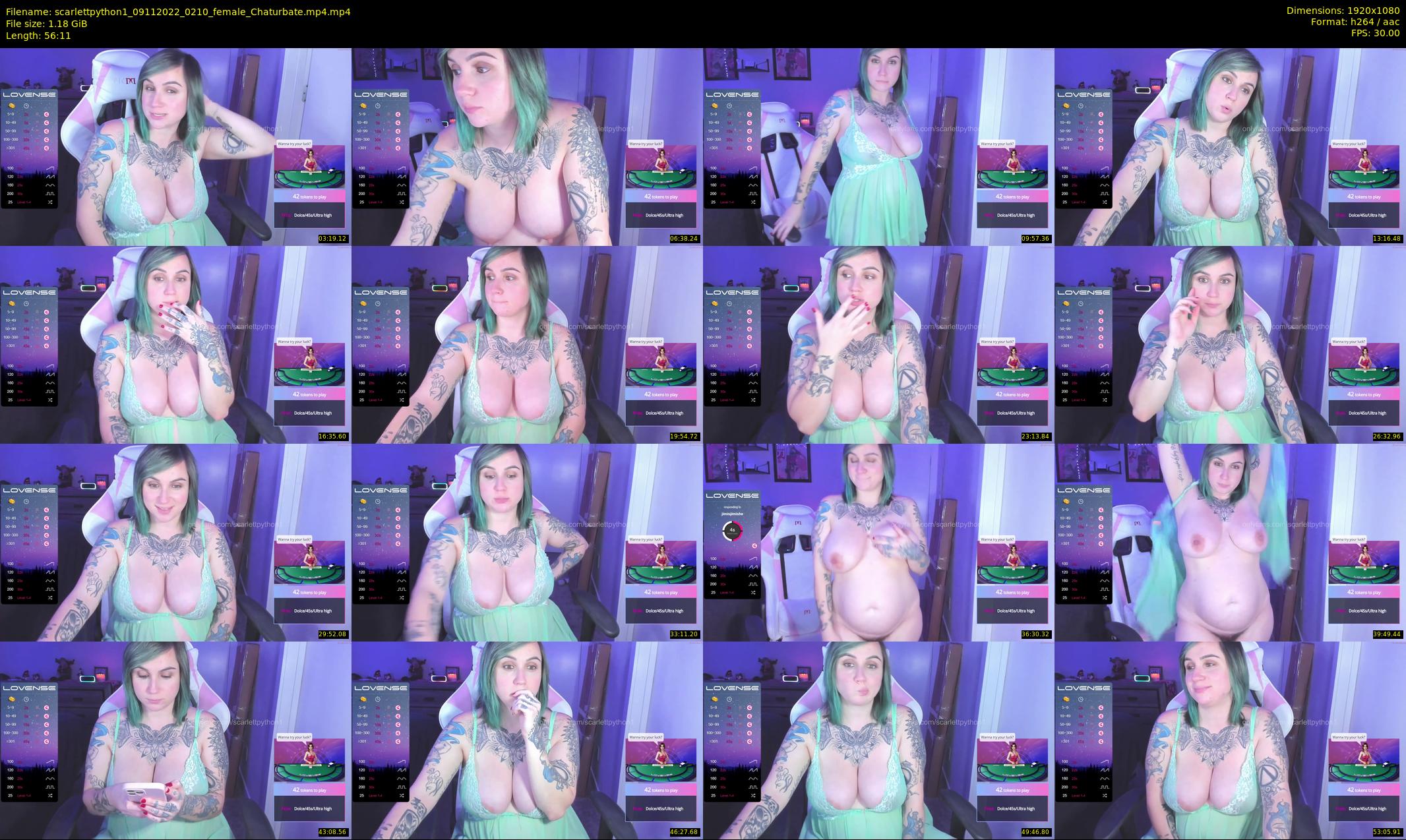 scarlettpython1 — 57 minute Chaturbate female cam show recording, 1080p, Nov 9, 2022
