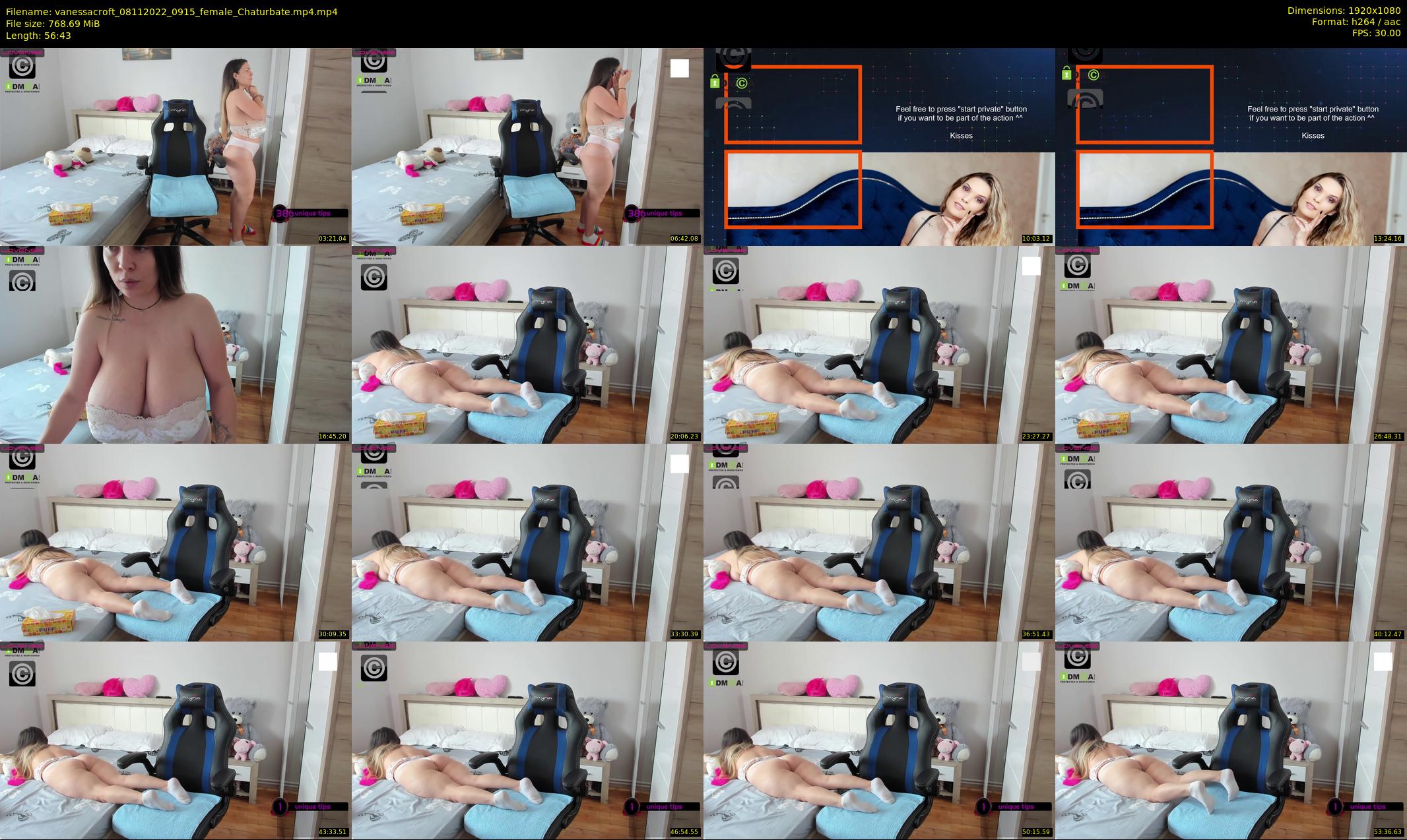 vanessacroft — 57 minute Chaturbate female cam show recording, 1080p, Nov 8, 2022