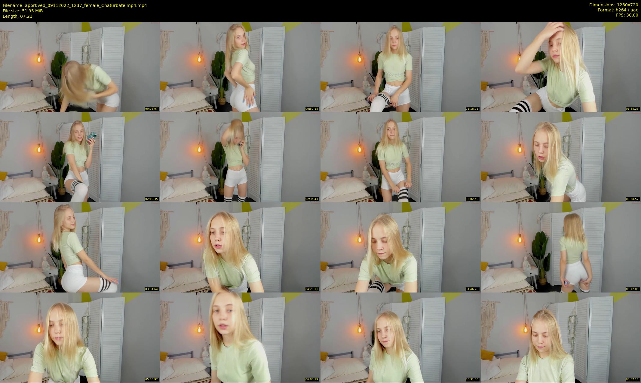 appr0ved — 8 minute Chaturbate female cam show recording, 720p, Nov 9, 2022