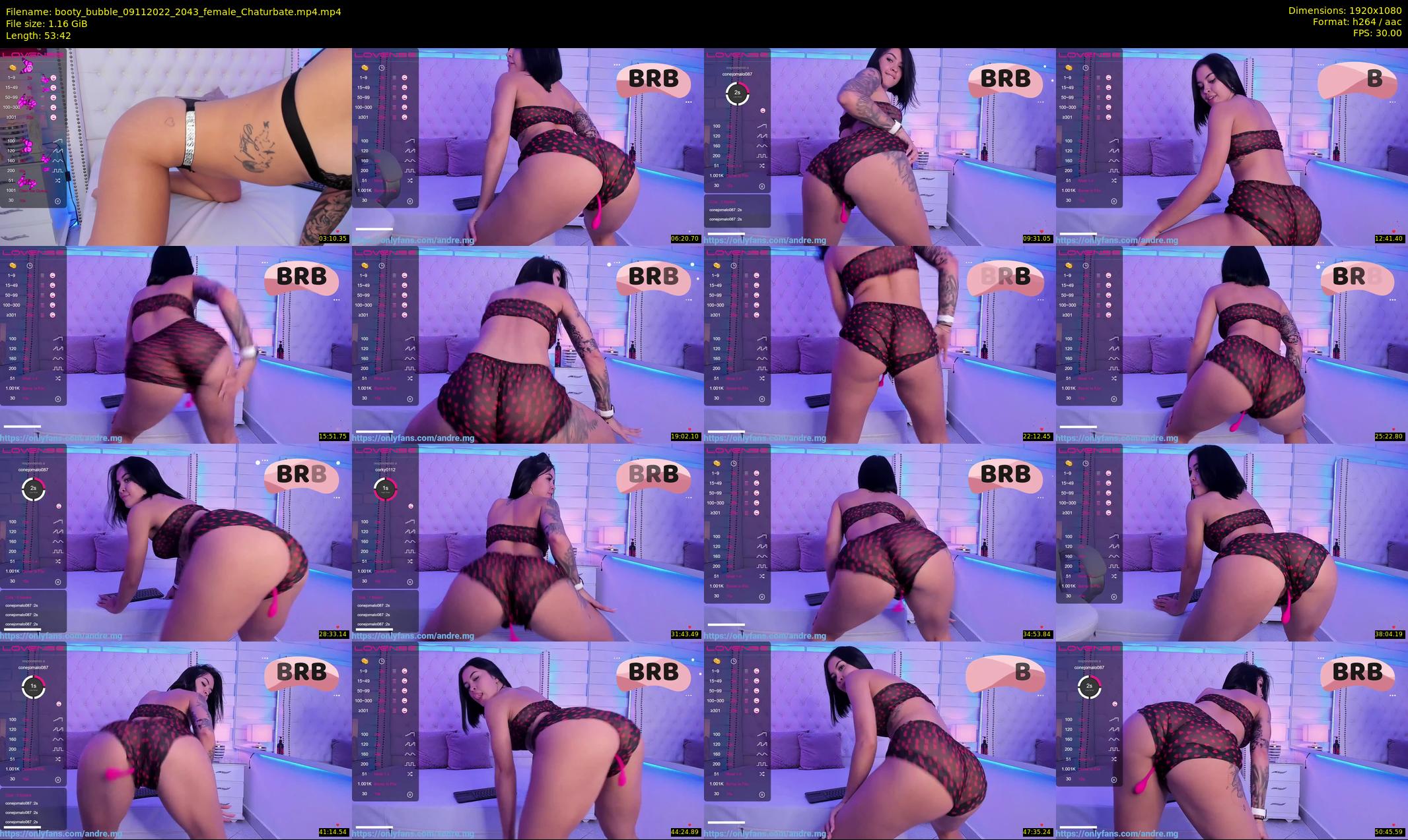 booty_bubble — 54 minute Chaturbate female cam show recording, 1080p, Nov 9, 2022