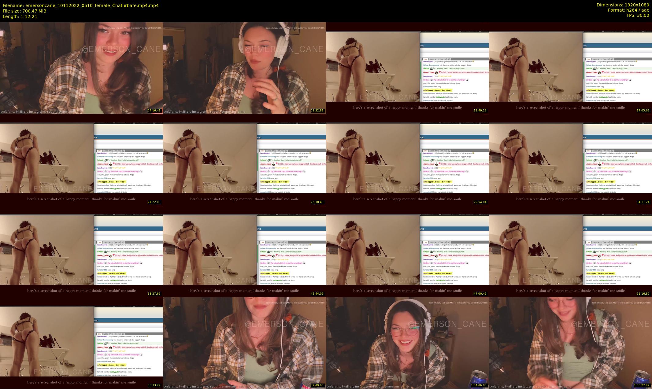 emersoncane — 73 minute Chaturbate female cam show recording, 1080p, Nov 10, 2022