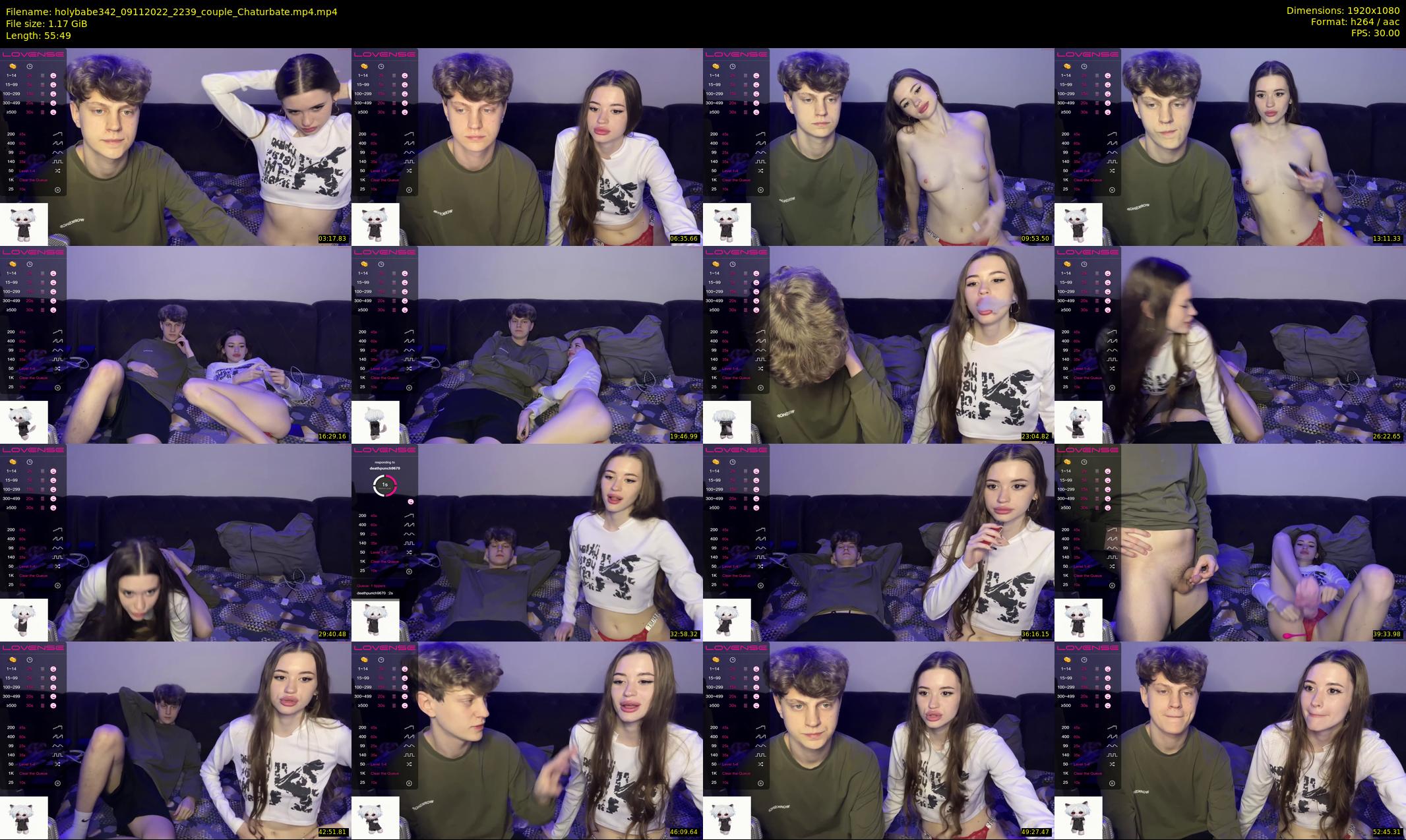 holybabe342 — 56 minute Chaturbate couple cam show recording, 1080p, Nov 9, 2022
