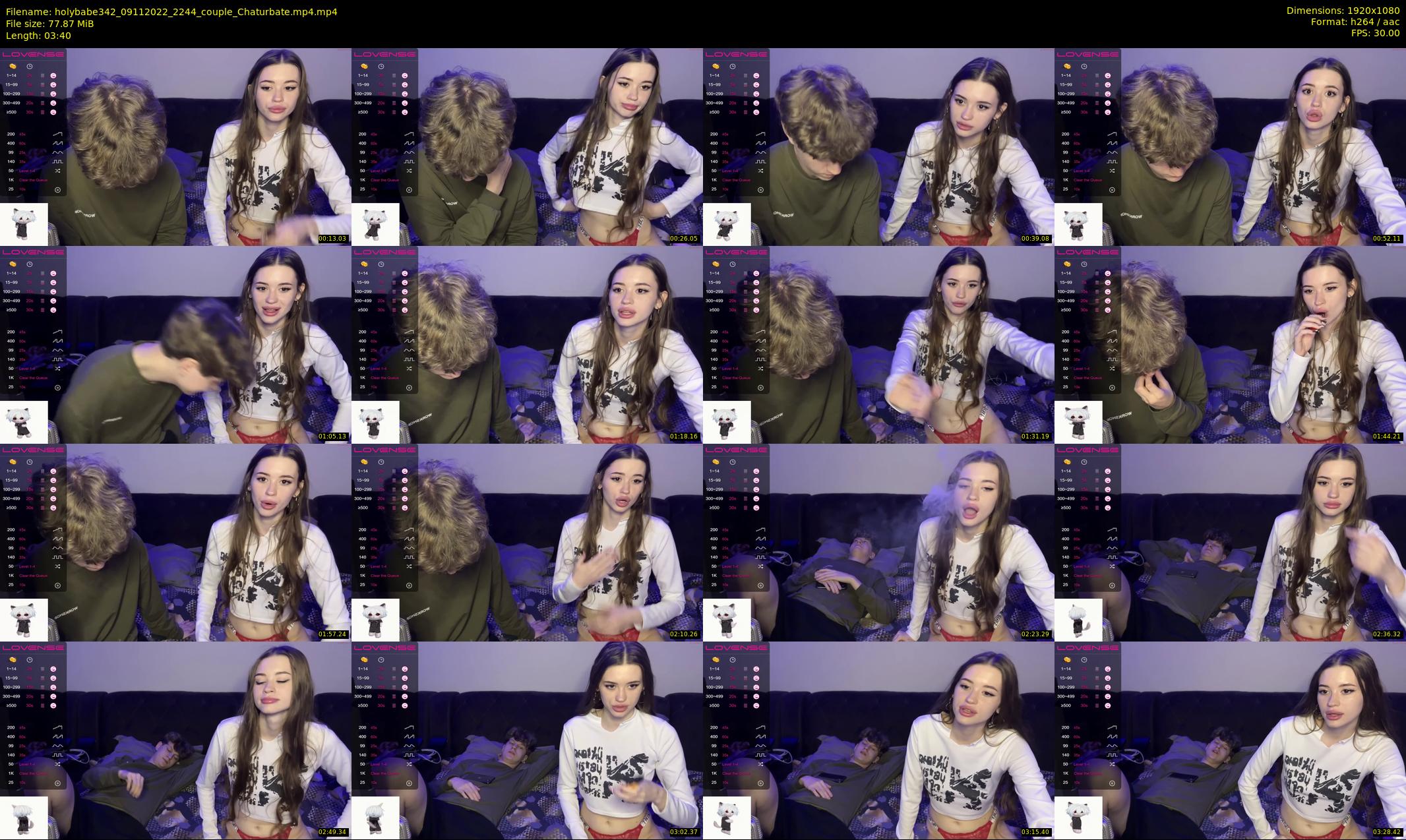 holybabe342 — 4 minute Chaturbate couple cam show recording, 1080p, Nov 9, 2022
