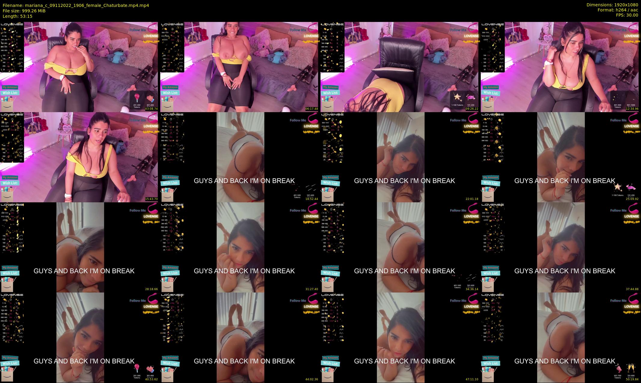 mariana_c — 54 minute Chaturbate female cam show recording, 1080p, Nov 9, 2022