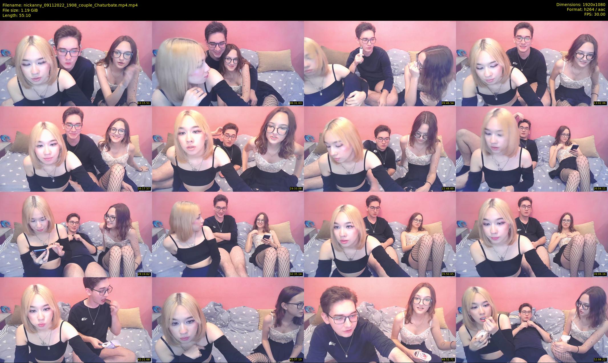 nickanny — 56 minute Chaturbate couple cam show recording, 1080p, Nov 9, 2022