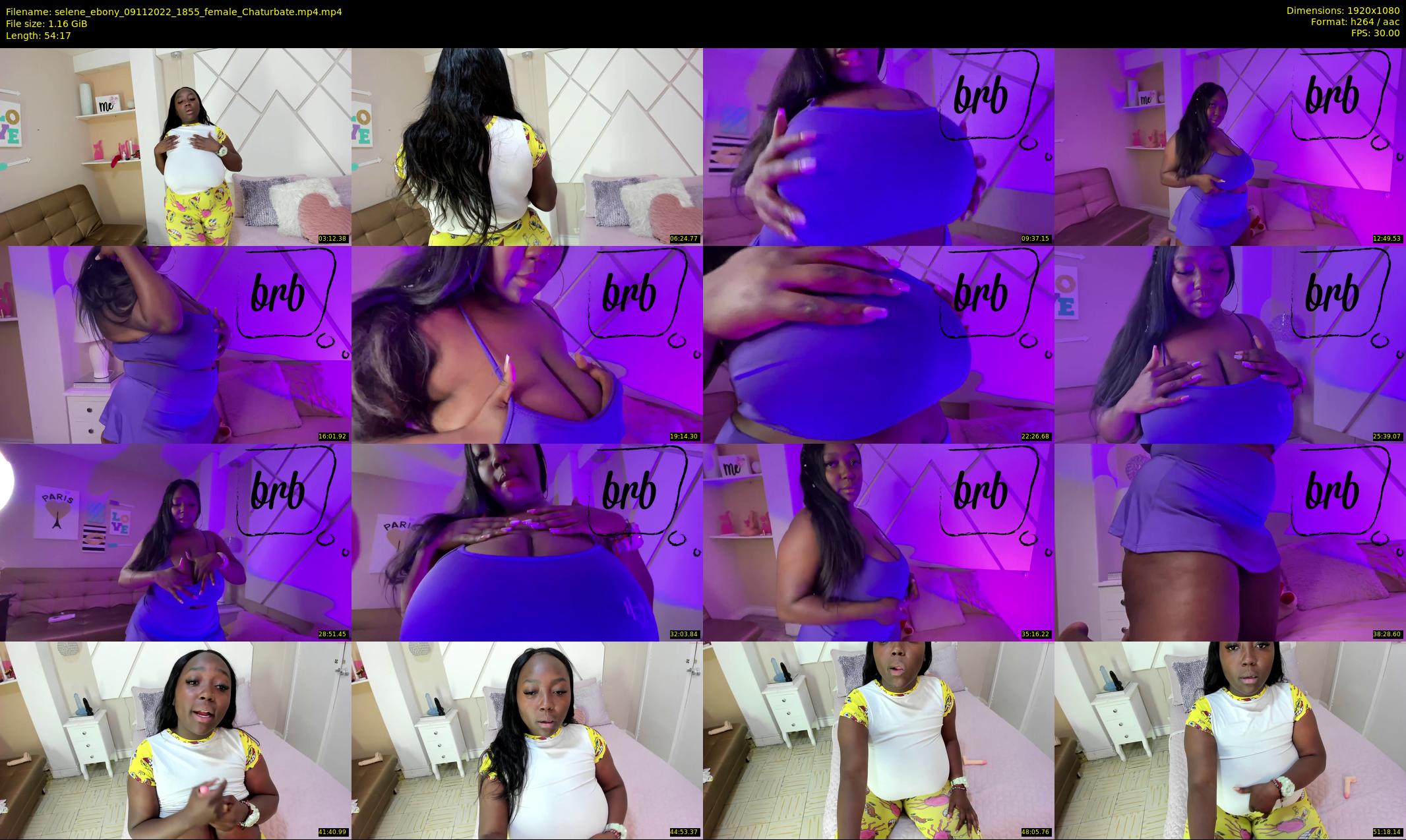 selene_ebony — 55 minute Chaturbate female cam show recording, 1080p, Nov 9, 2022