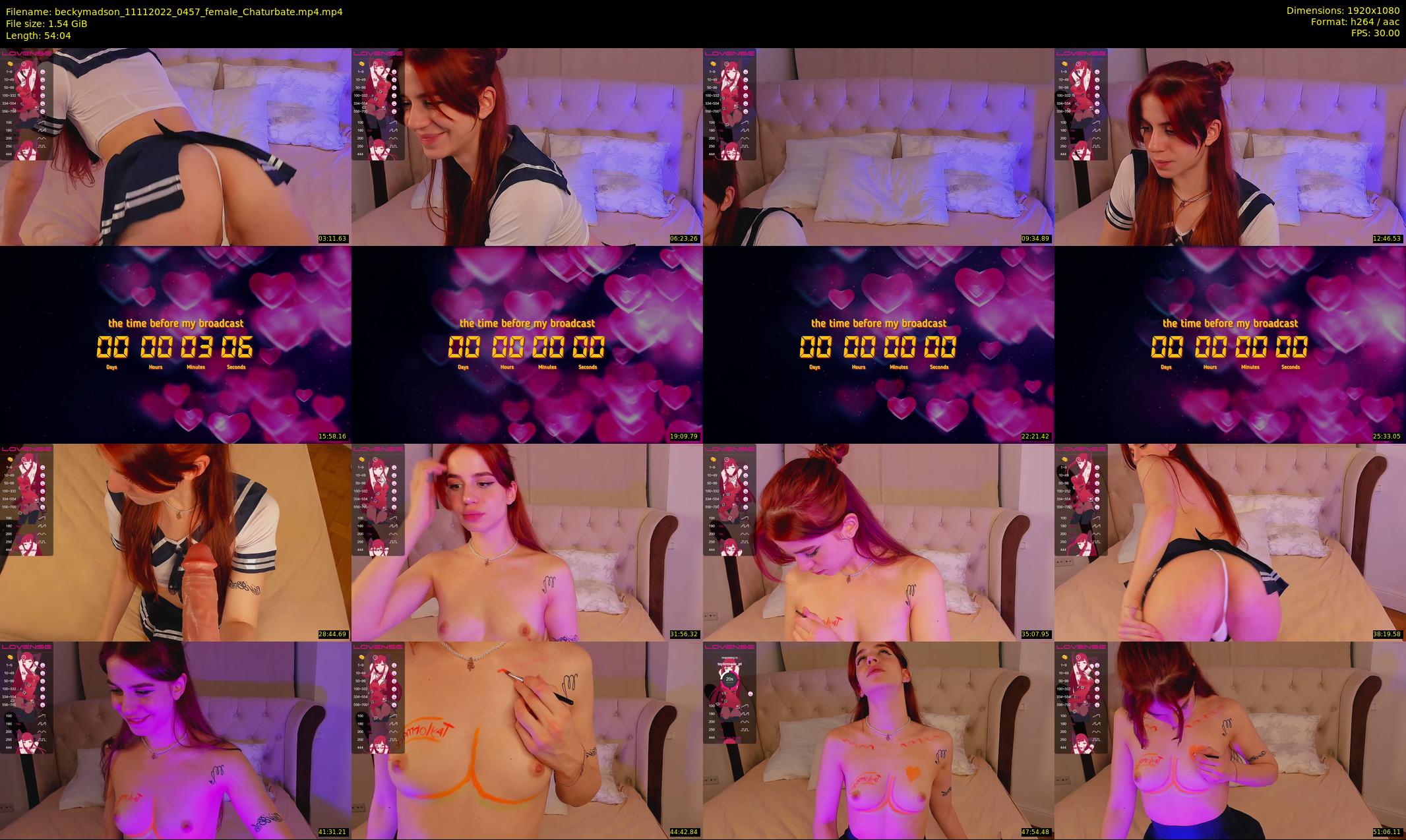 beckymadson — 55 minute Chaturbate female cam show recording, 1080p, Nov 11, 2022