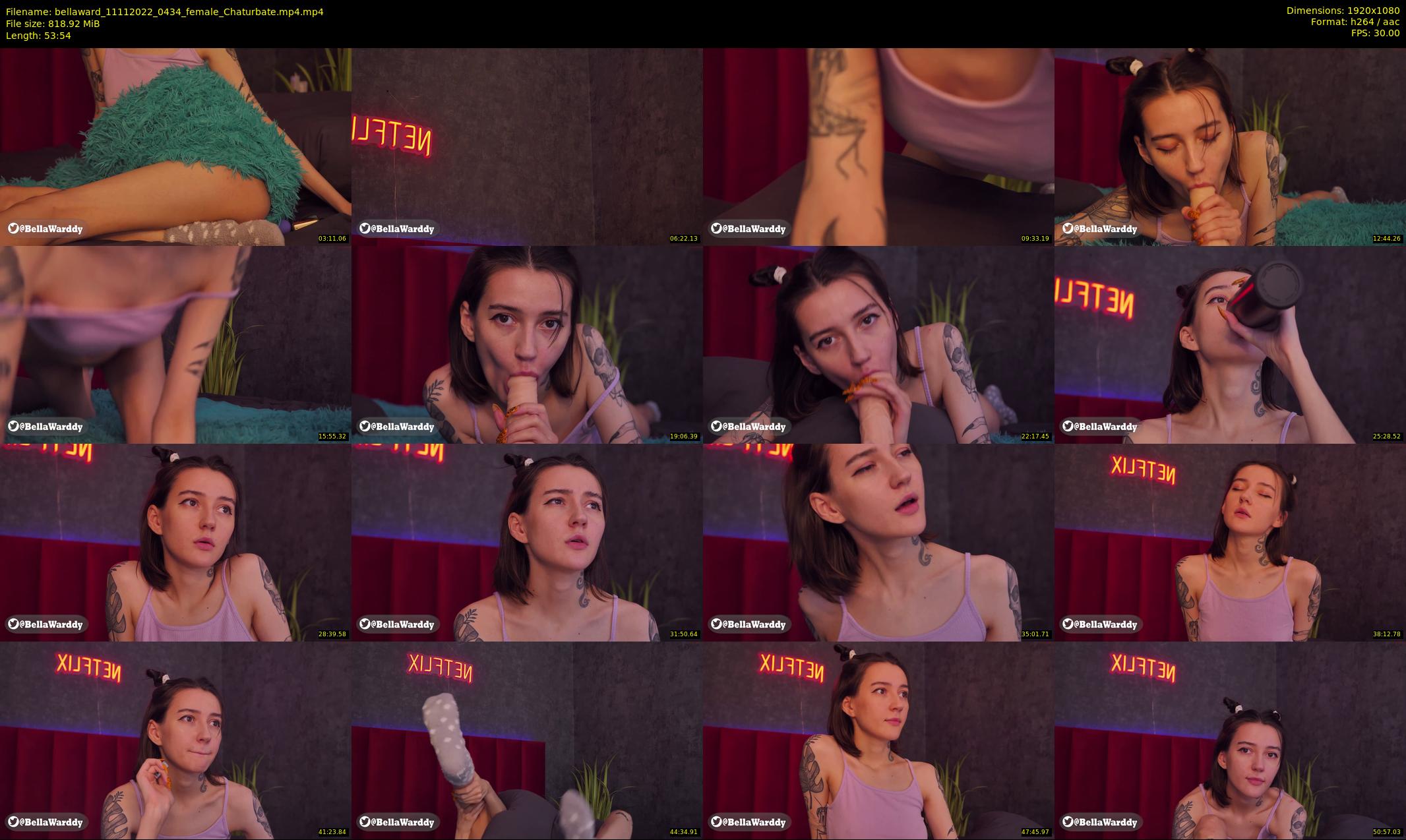 bellaward — 54 minute Chaturbate female cam show recording, 1080p, Nov 11, 2022