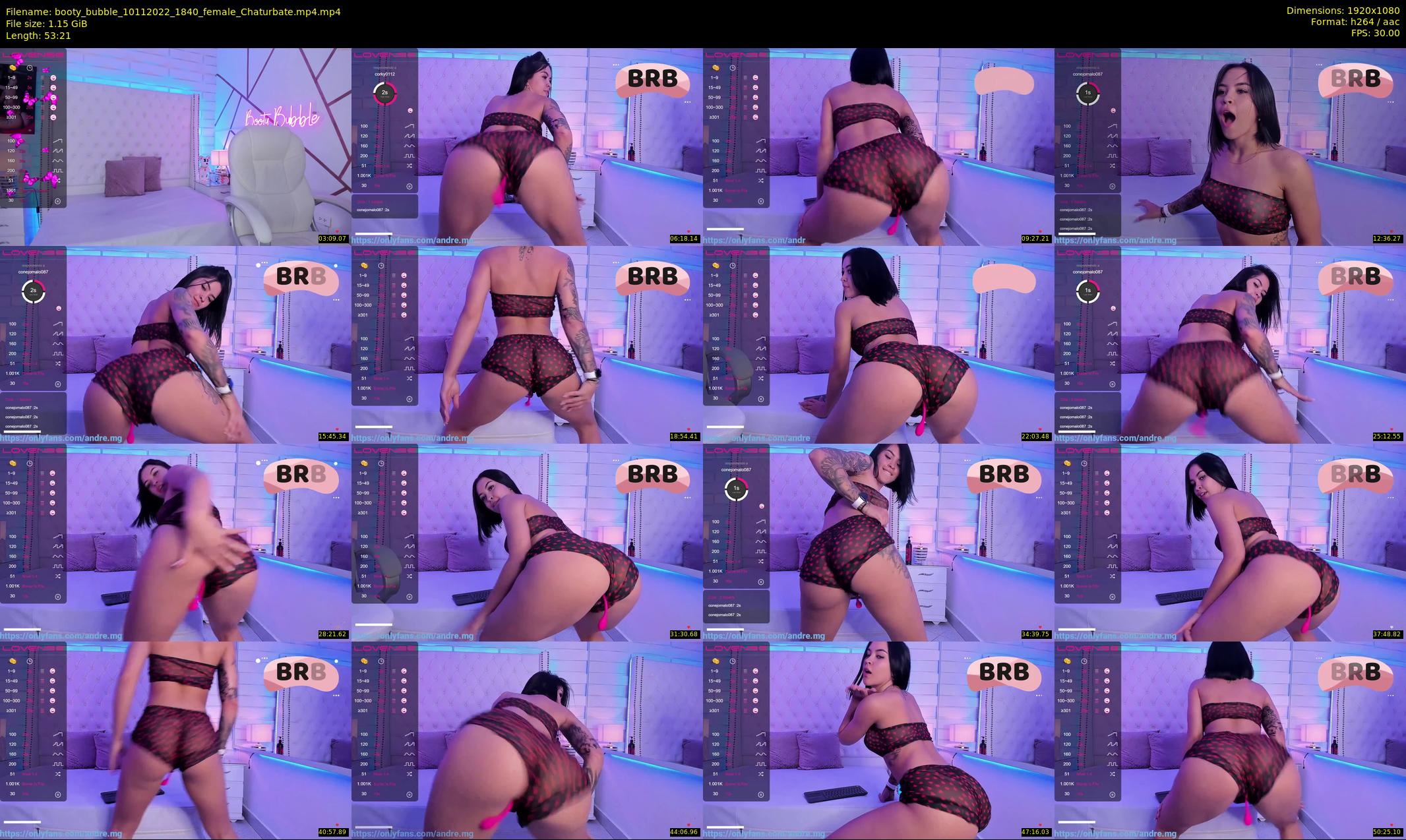 booty_bubble — 54 minute Chaturbate female cam show recording, 1080p, Nov 10, 2022
