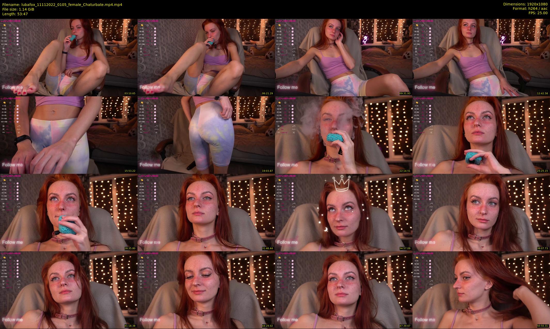 lubafox — 54 minute Chaturbate female cam show recording, 1080p, Nov 11, 2022