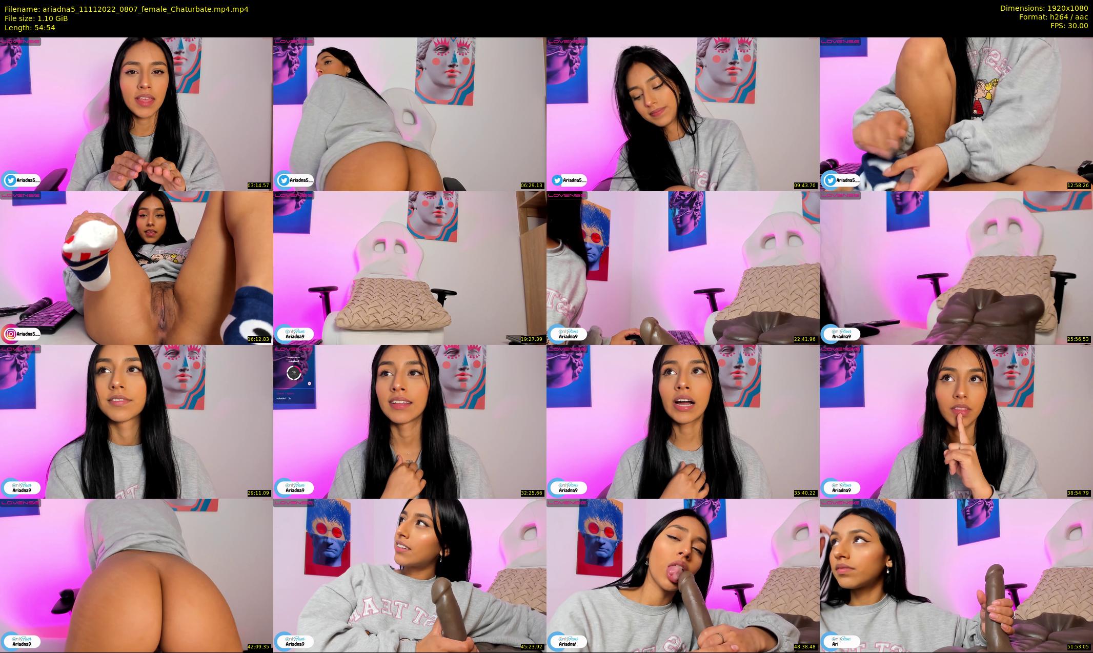 ariadna5 — 55 minute Chaturbate female cam show recording, 1080p, Nov 11, 2022