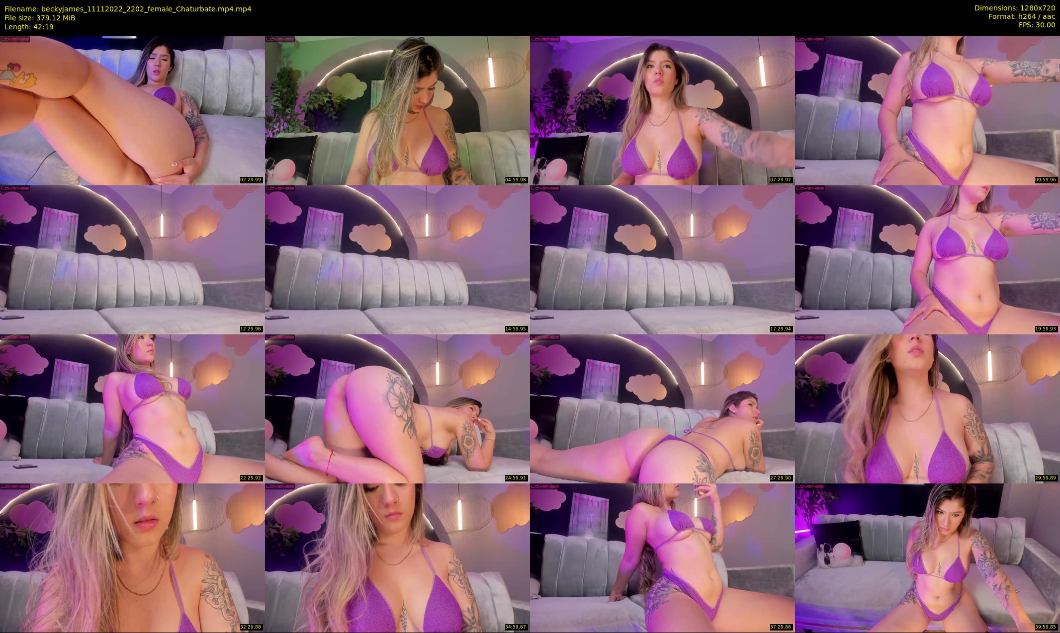 beckyjames — 43 minute Chaturbate female cam show recording, 720p, Nov 11, 2022