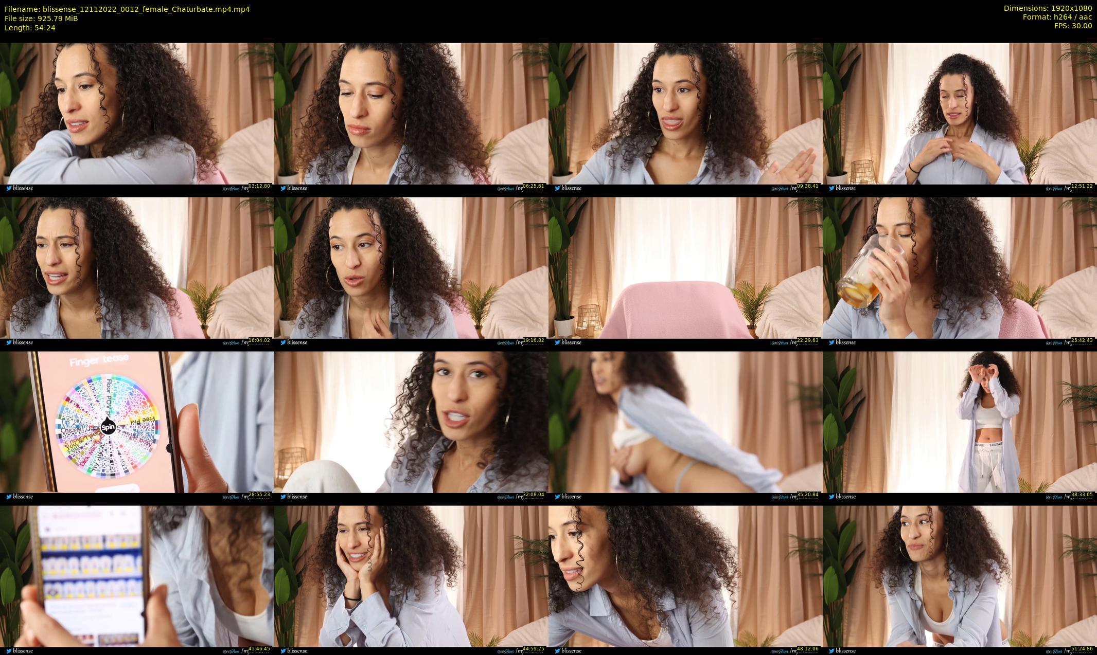 blissense — 55 minute Chaturbate female cam show recording, 1080p, Nov 12, 2022