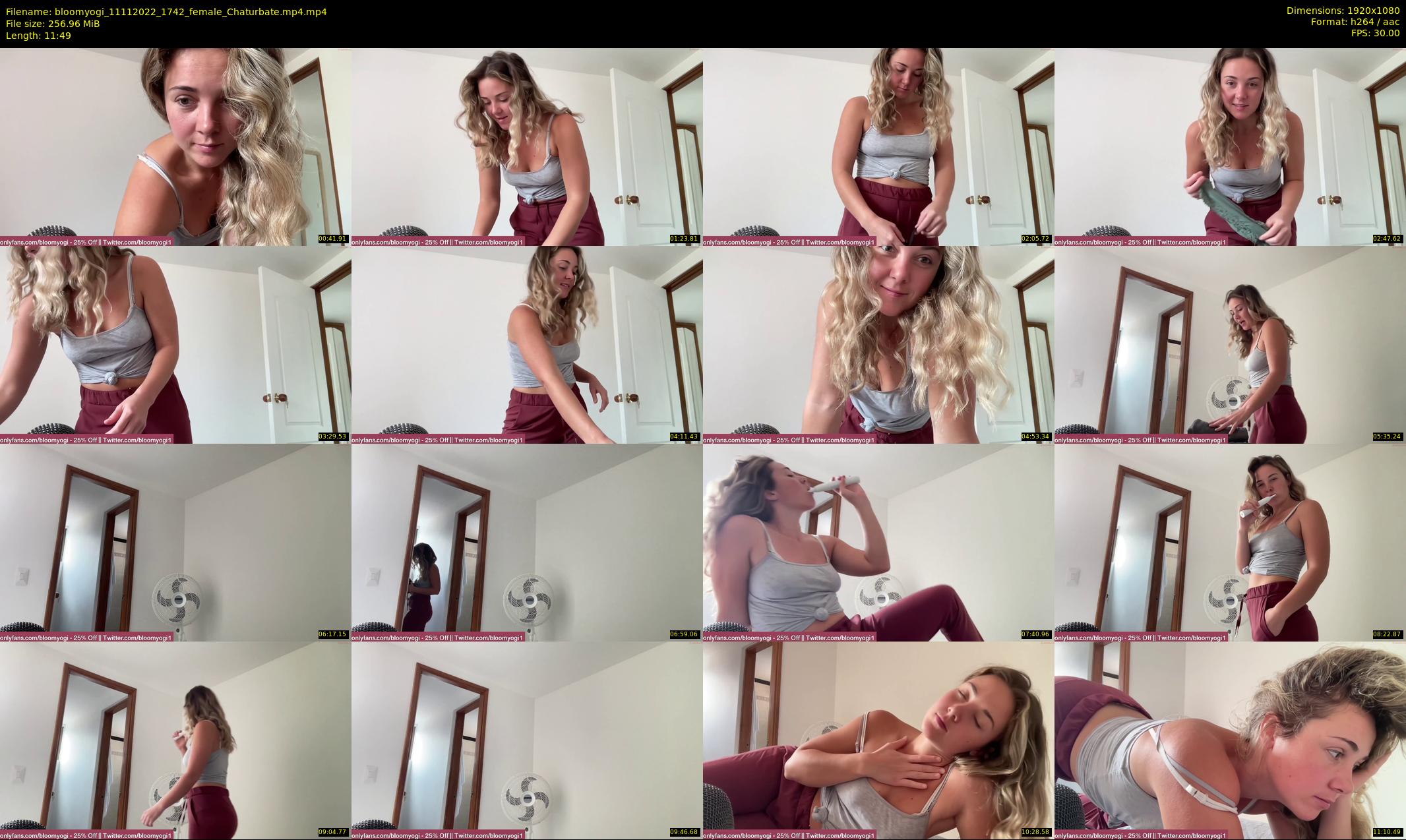 bloomyogi — 12 minute Chaturbate female cam show recording, 1080p, Nov 11, 2022