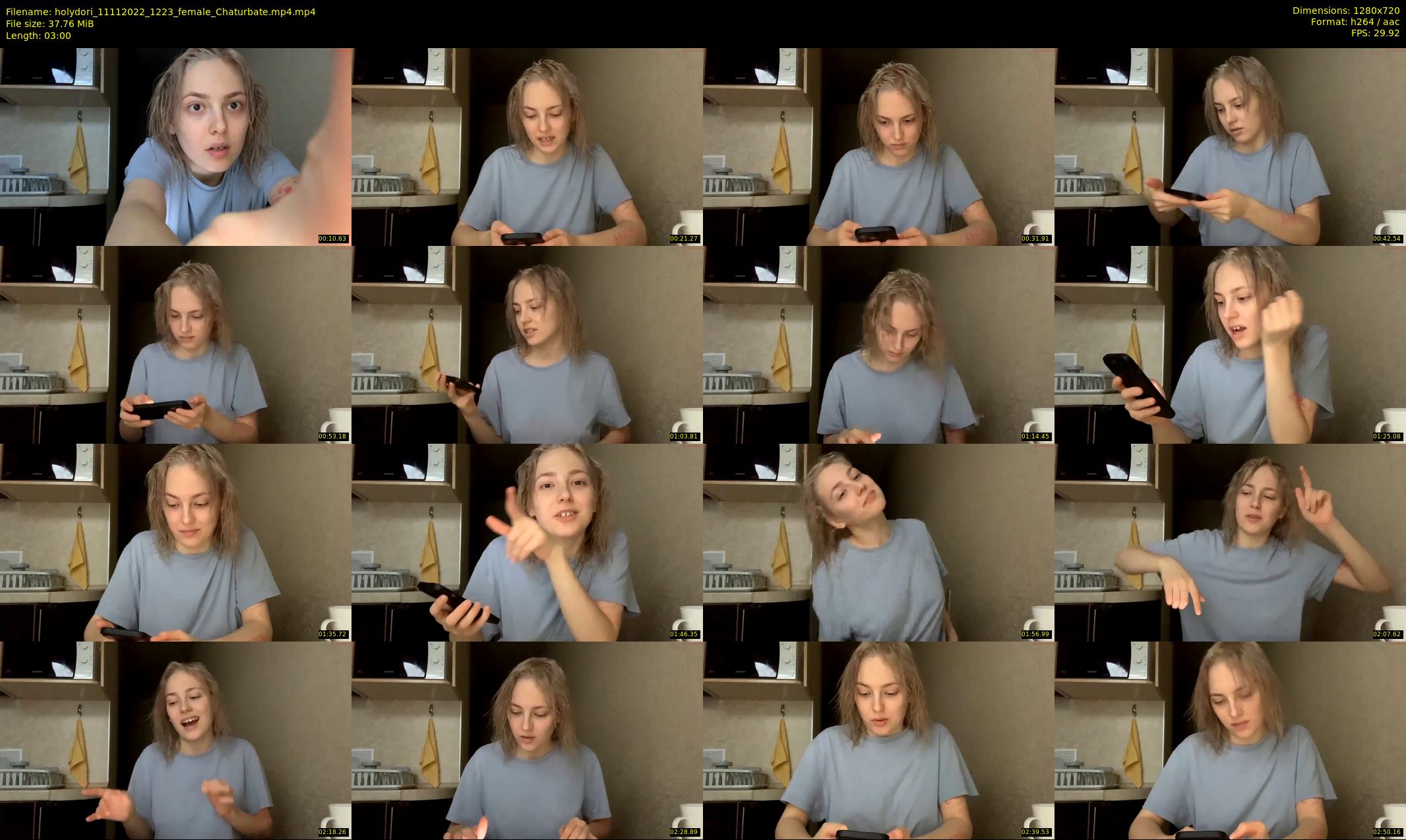 holydori — 3 minute Chaturbate female cam show recording, 720p, Nov 11, 2022
