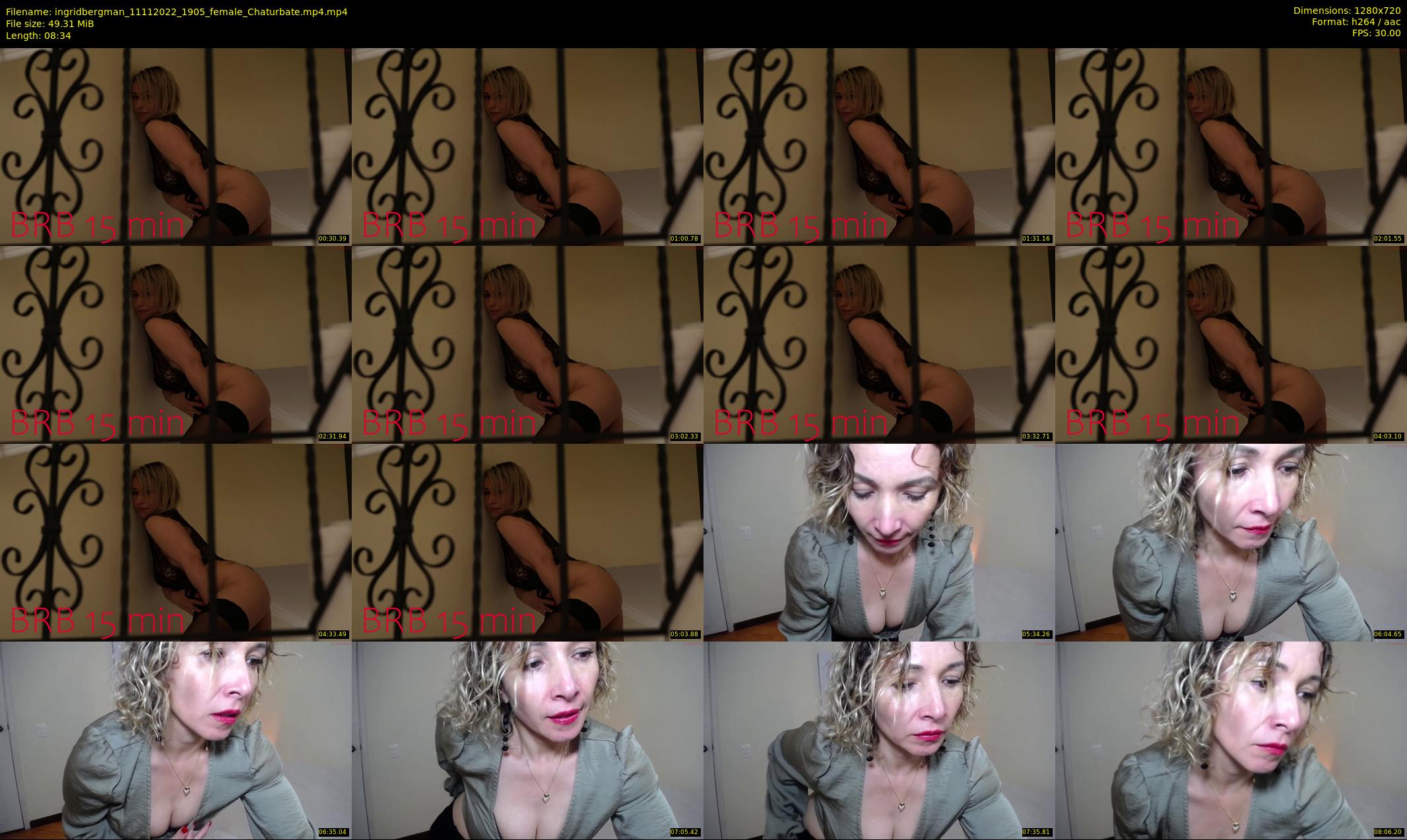 ingridbergman — 9 minute Chaturbate female cam show recording, 720p, Nov 11, 2022