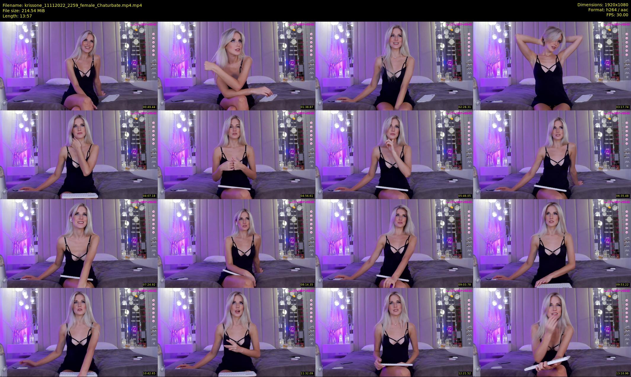 krissone — 14 minute Chaturbate female cam show recording, 1080p, Nov 11, 2022