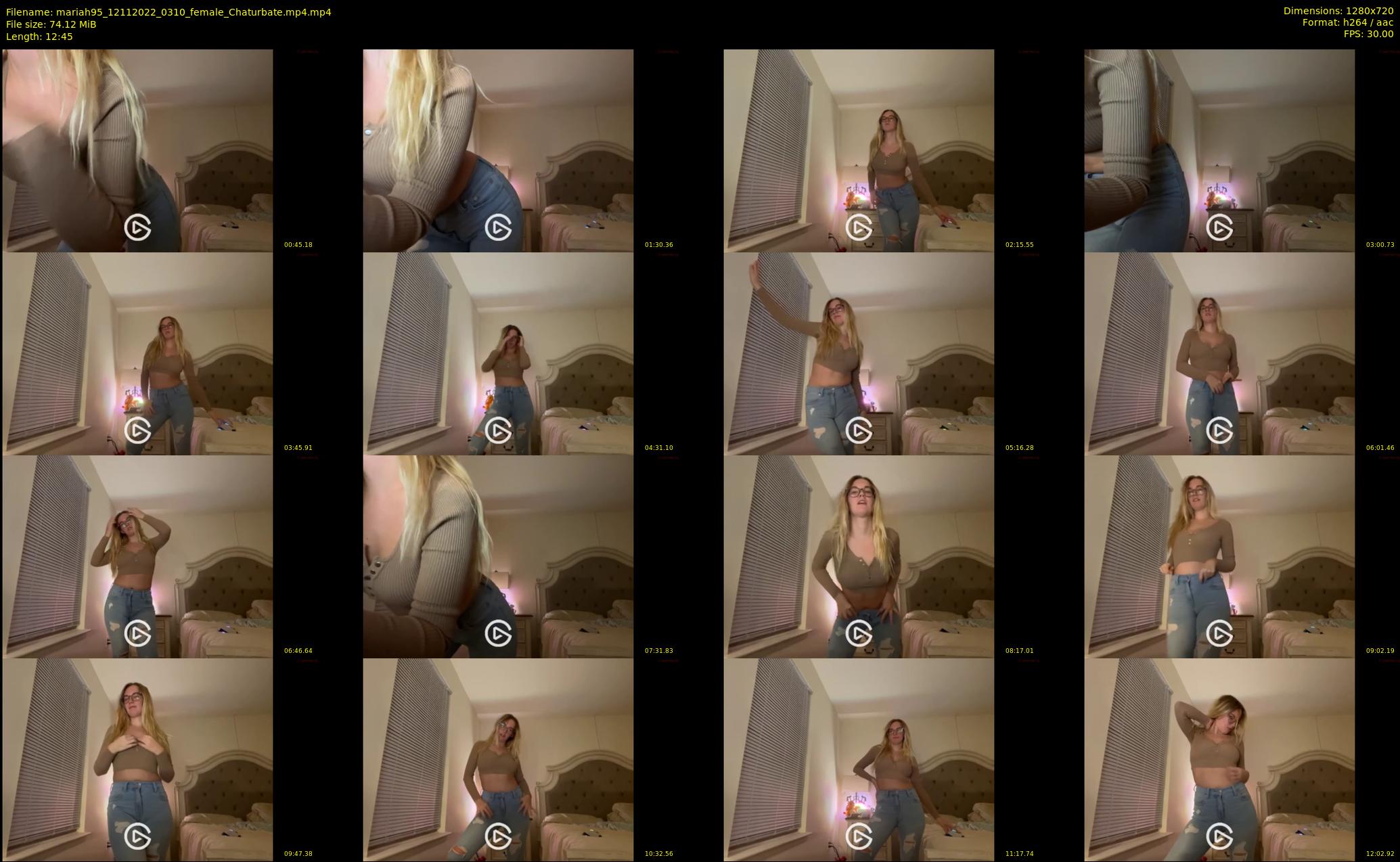 mariah95 — 13 minute Chaturbate female cam show recording, 720p, Nov 12, 2022