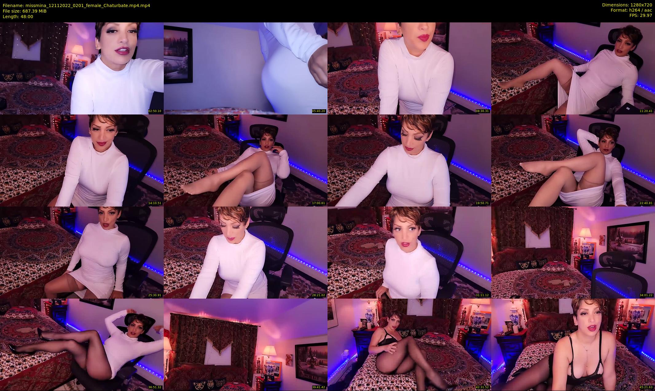 missmina — 48 minute Chaturbate female cam show recording, 720p, Nov 12, 2022