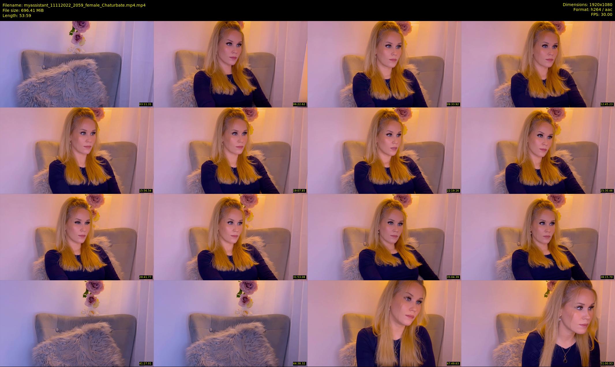myassistant — 54 minute Chaturbate female cam show recording, 1080p, Nov 11, 2022