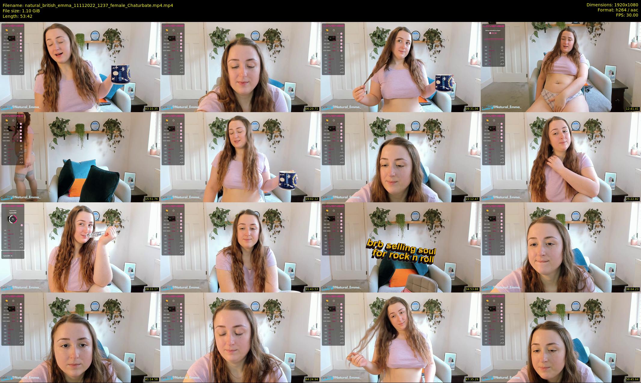 natural_british_emma — 54 minute Chaturbate female cam show recording, 1080p, Nov 11, 2022