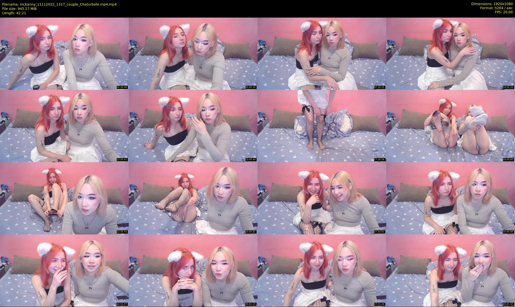 nickanny — 43 minute Chaturbate couple cam show recording, 1080p, Nov 11, 2022