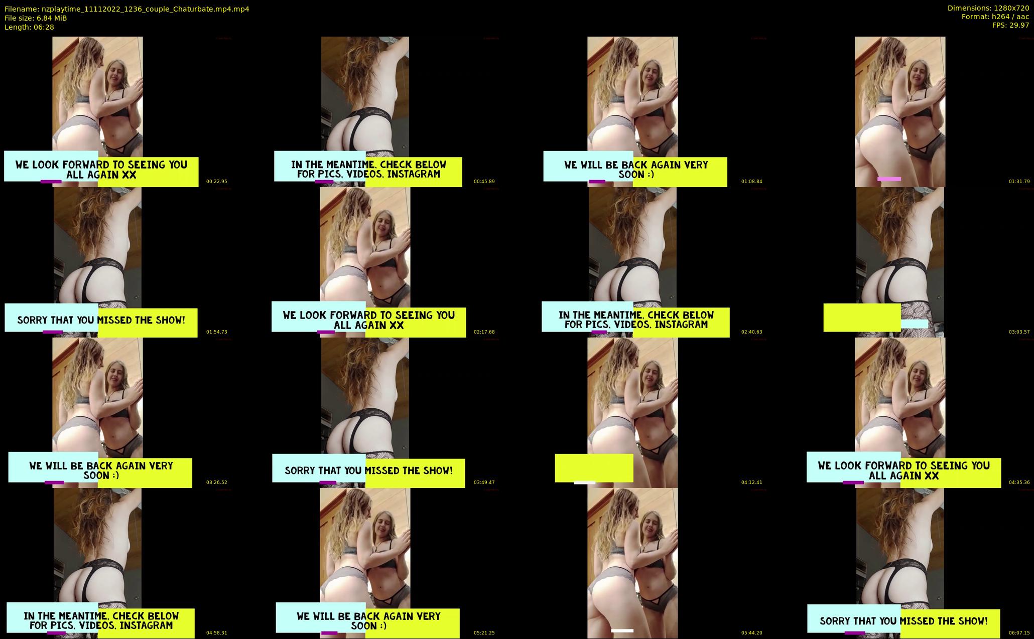 nzplaytime — 7 minute Chaturbate couple cam show recording, 720p, Nov 11, 2022