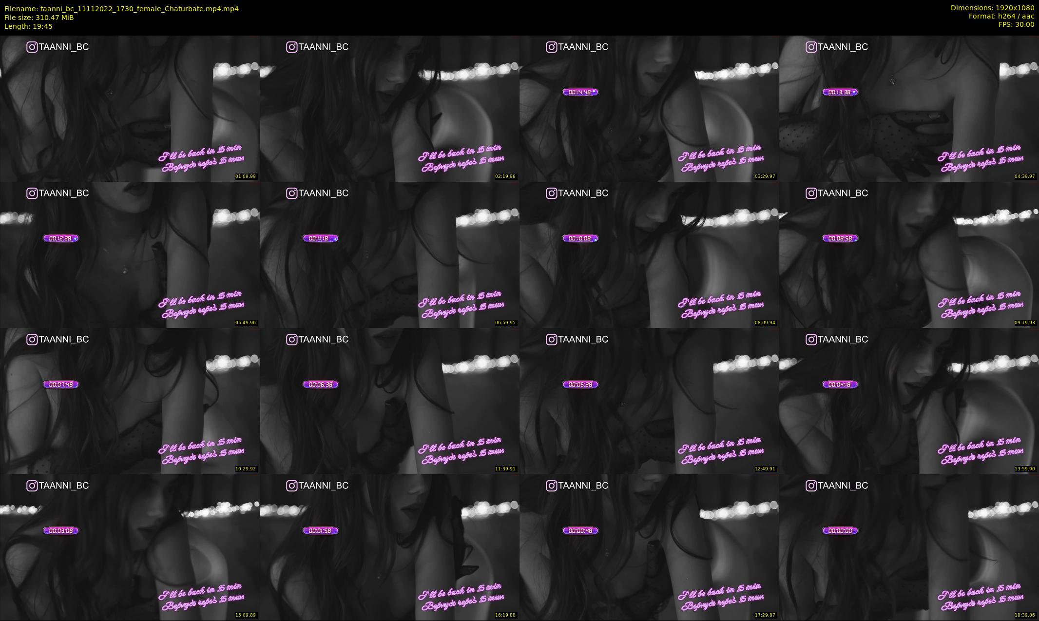 taanni_bc — 20 minute Chaturbate female cam show recording, 1080p, Nov 11, 2022