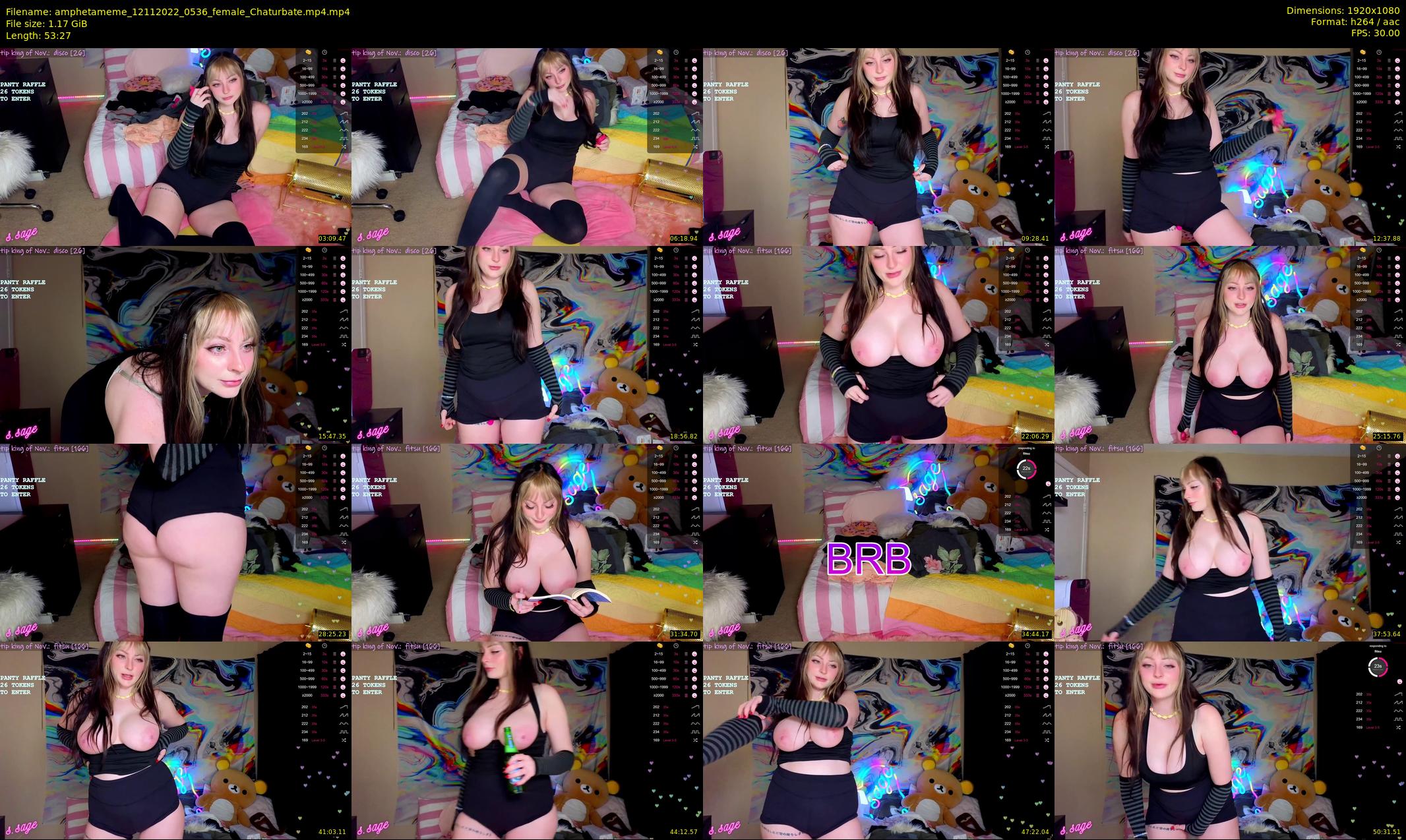 amphetameme — 54 minute Chaturbate female cam show recording, 1080p, Nov 12, 2022