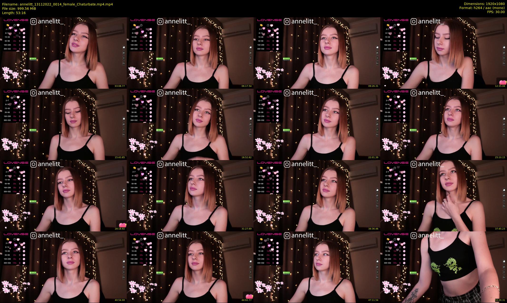 annelitt — 54 minute Chaturbate female cam show recording, 1080p, Nov 13, 2022