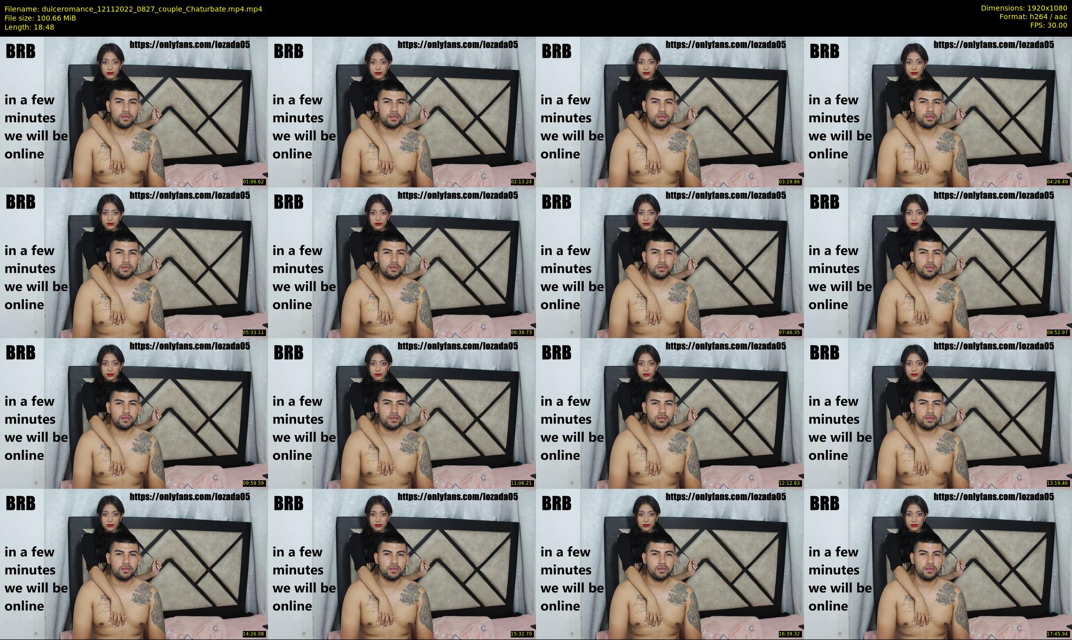 dulceromance — 19 minute Chaturbate couple cam show recording, 1080p, Nov 12, 2022