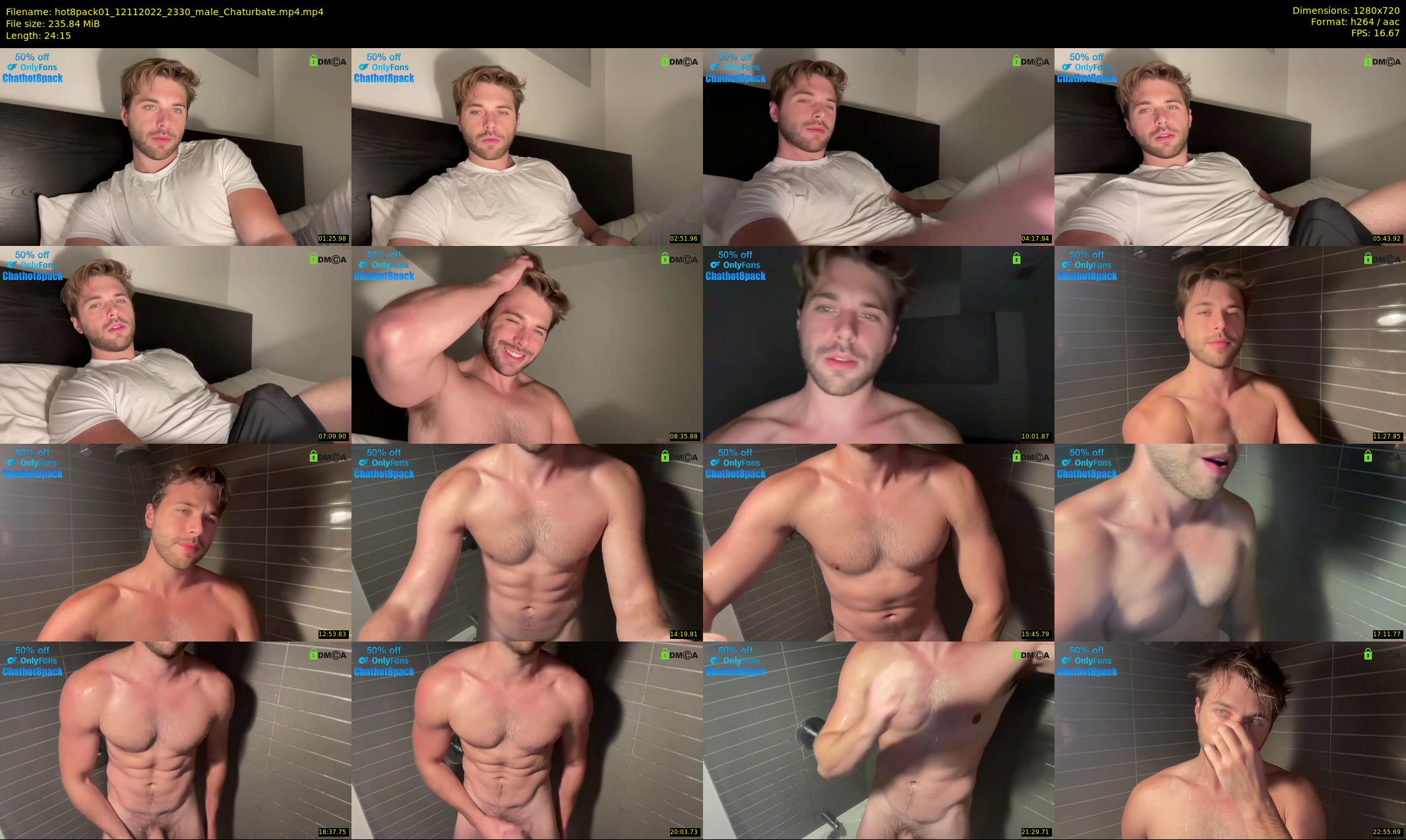 hot8pack01 — 25 minute Chaturbate male cam show recording, 720p, Nov 12, 2022